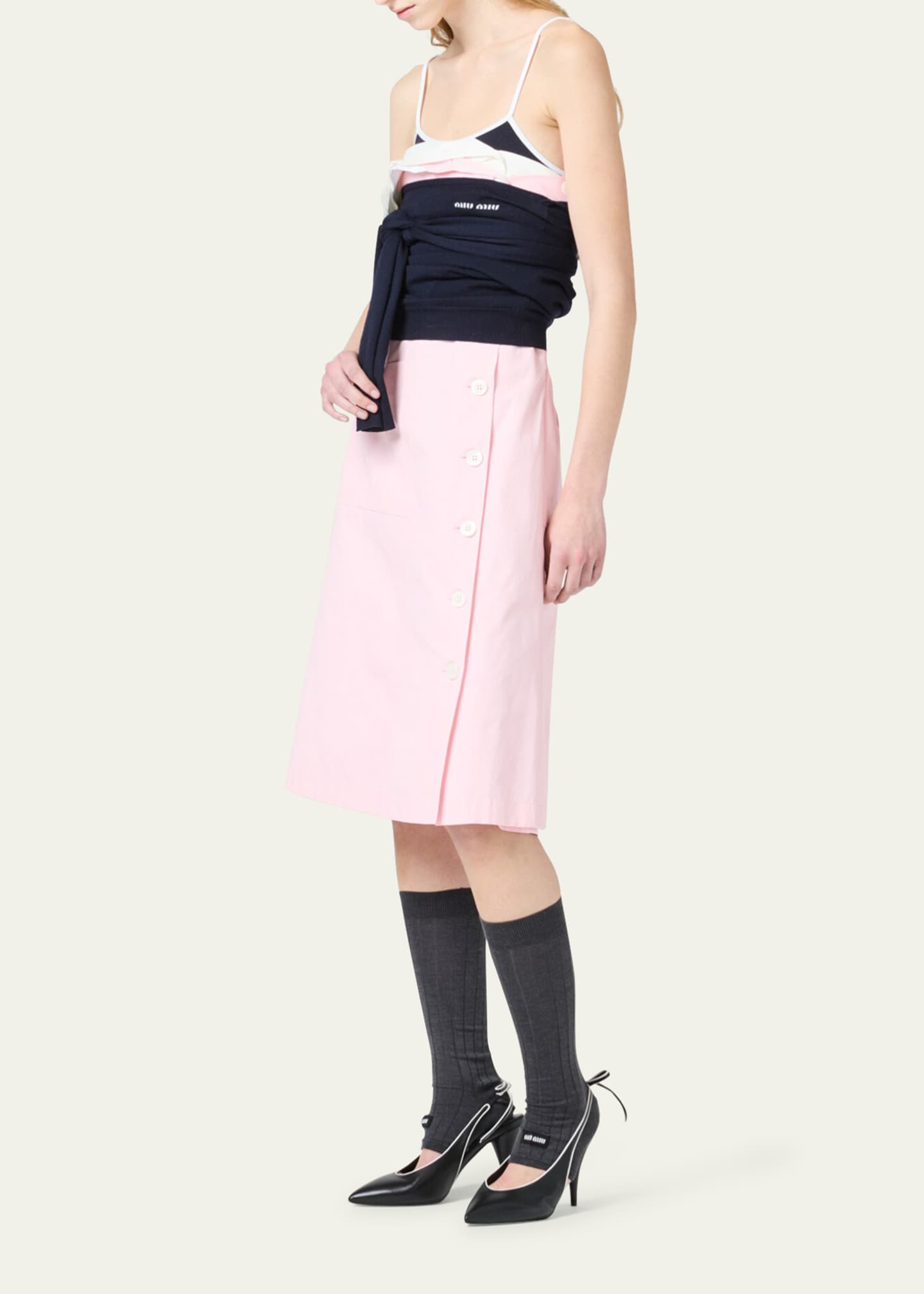 Miu Miu Strapless Twisted Dress Image 2 of 3