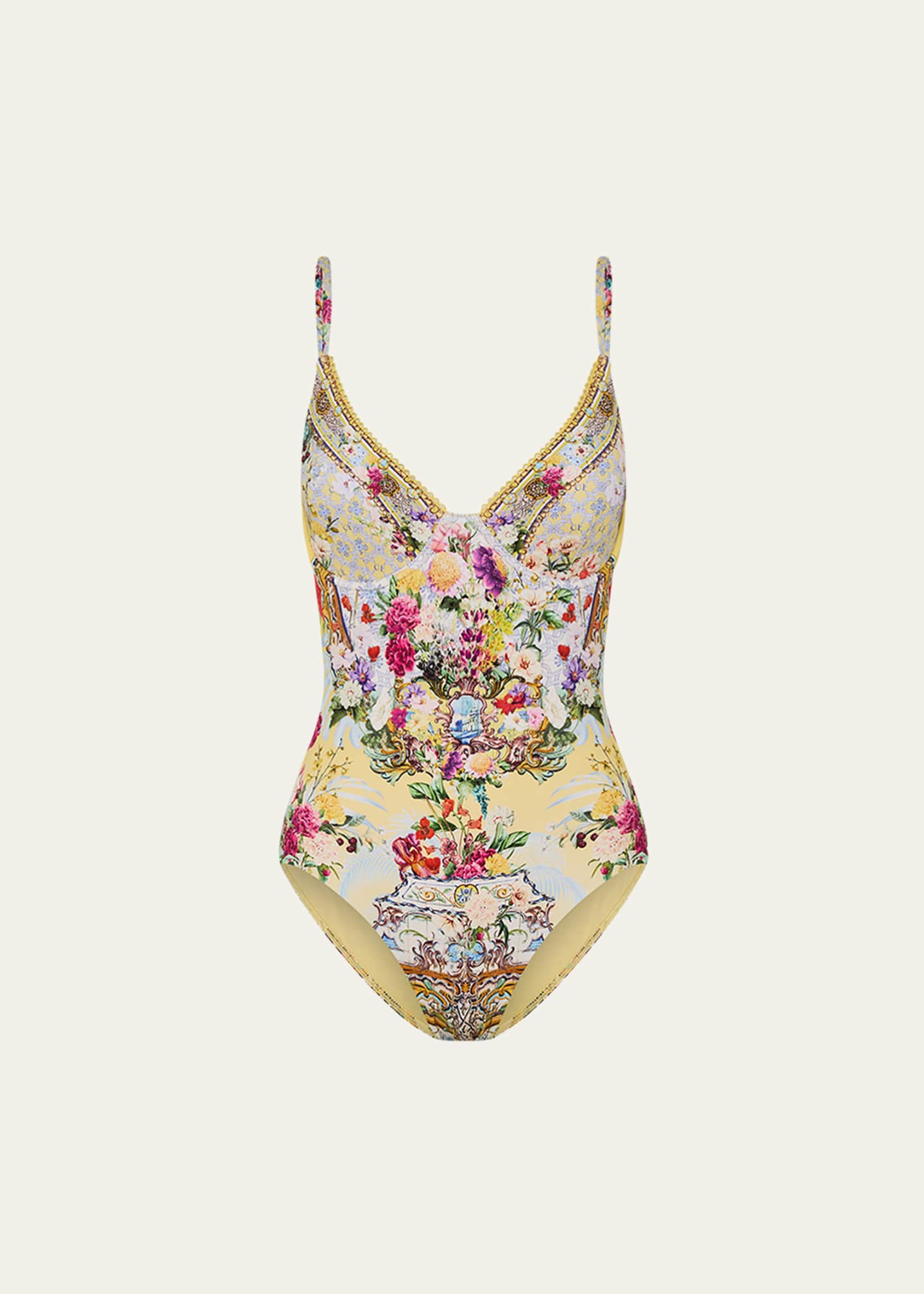 Camilla Flor Fantastica Soft Cup Underwire One-Piece Swimsuit Image 1 of 4
