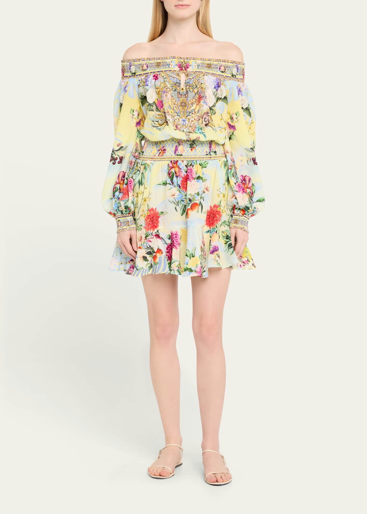 Camilla Flor Fantastica Off-Shoulder Mini Dress Image 2 of 5