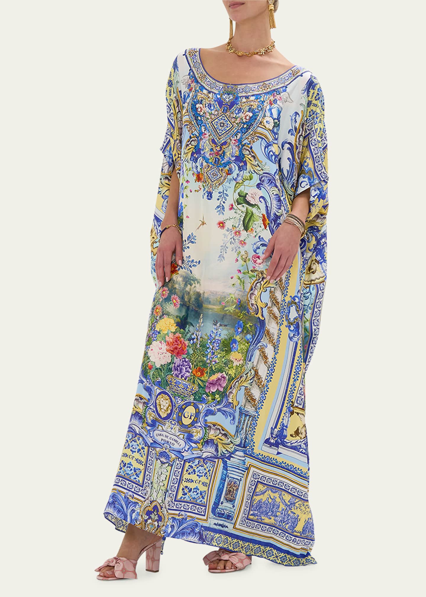 Camilla Wall To Wall Wonders Silk Maxi Kaftan Dress Image 2 of 4