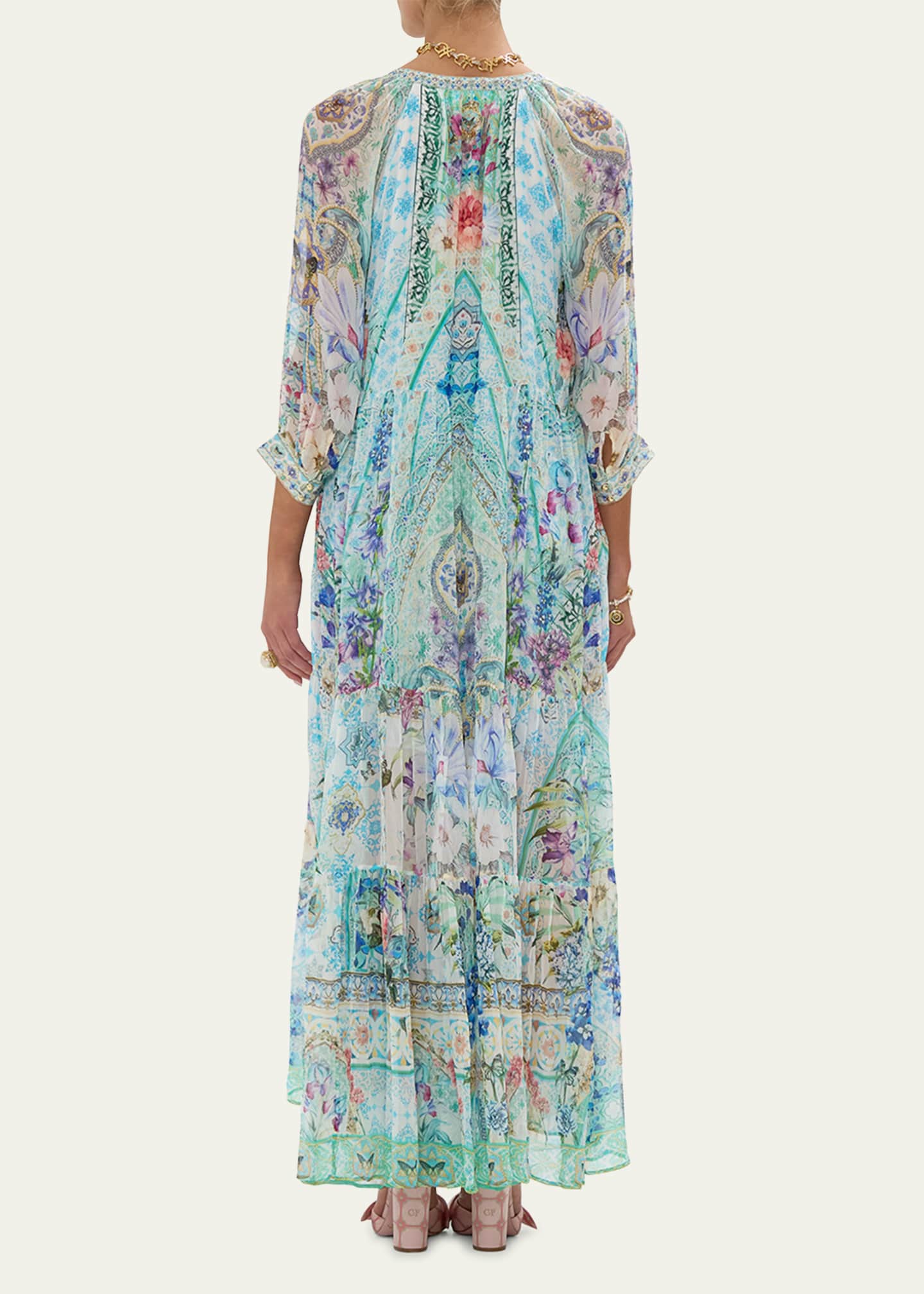 Camilla Sunrise in Sintra Long Gathered Panel Dress Image 3 of 4