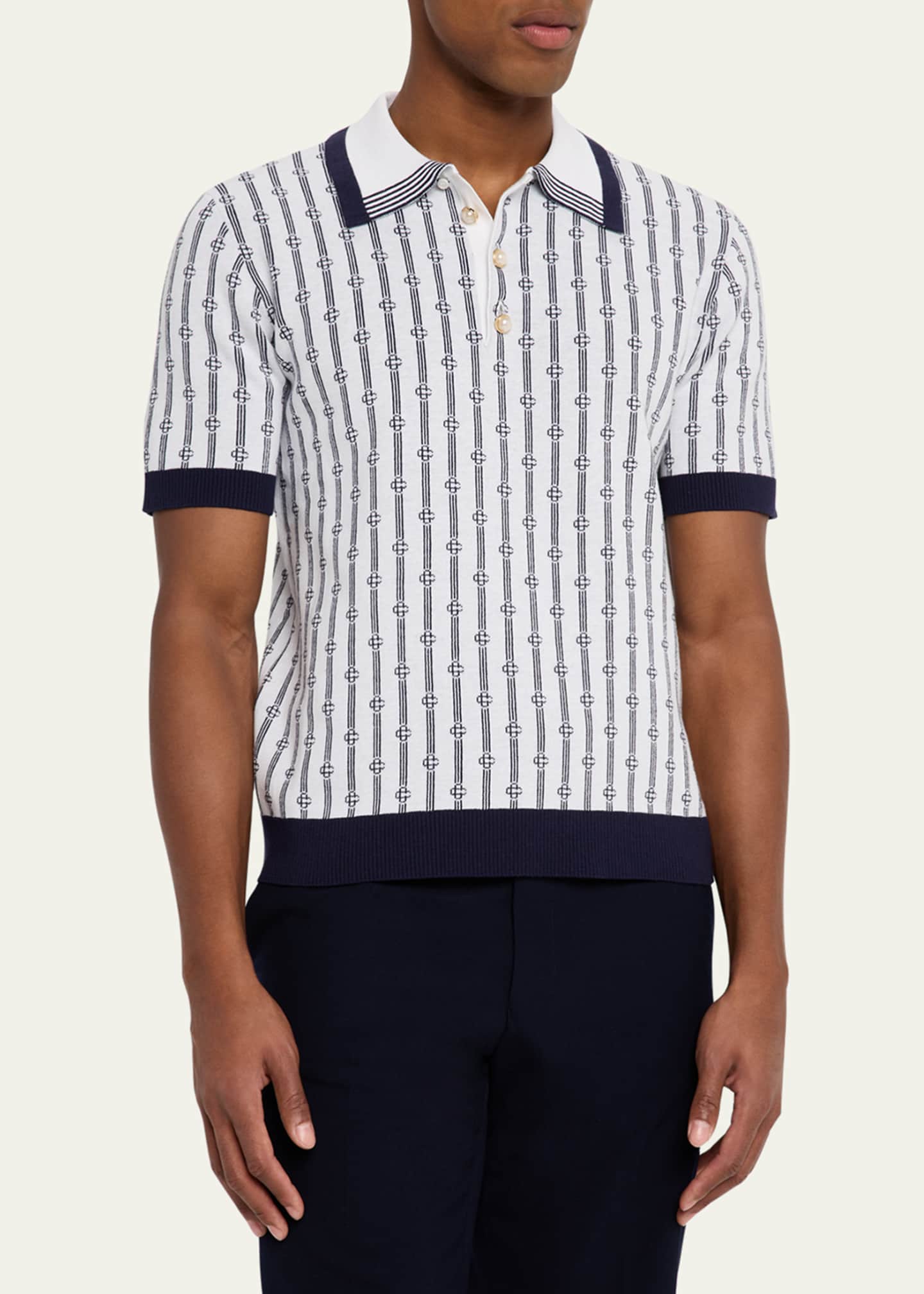CASABLANCA Men's Monogram Polo Shirt Image 4 of 5