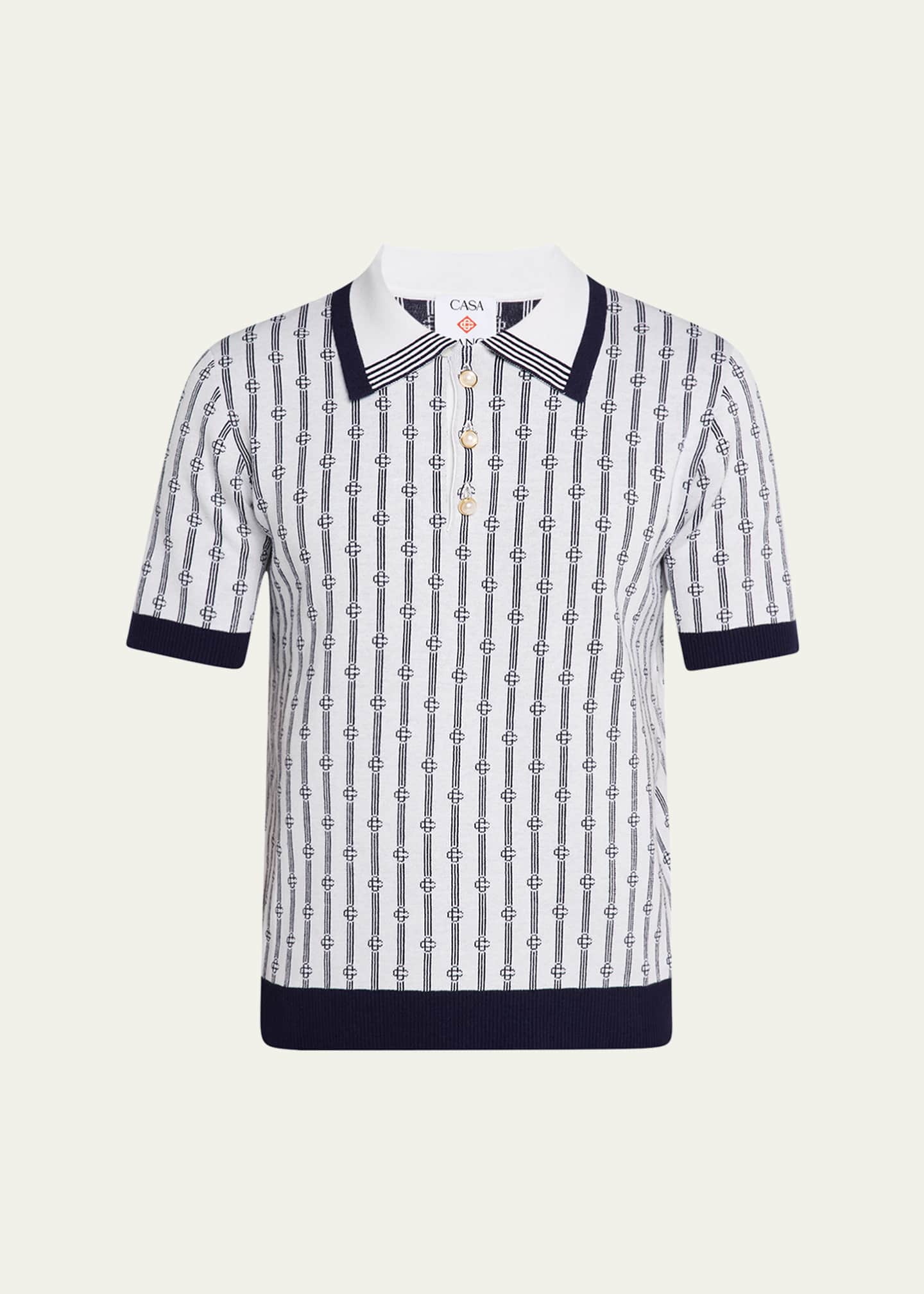CASABLANCA Men's Monogram Polo Shirt Image 1 of 5