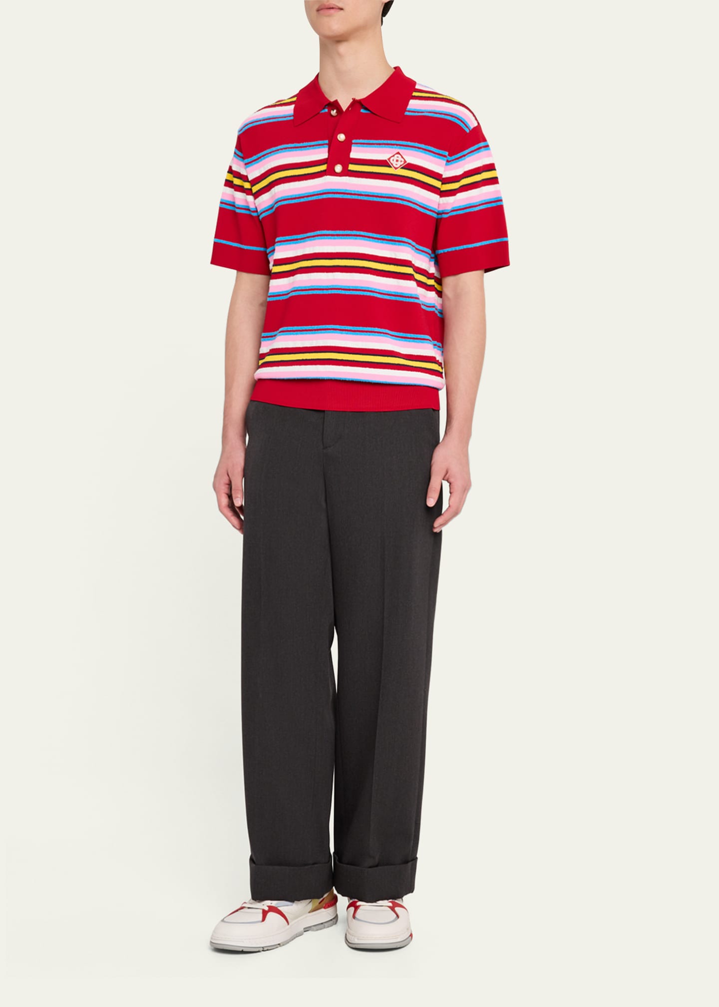 Men's Striped Polo Shirt