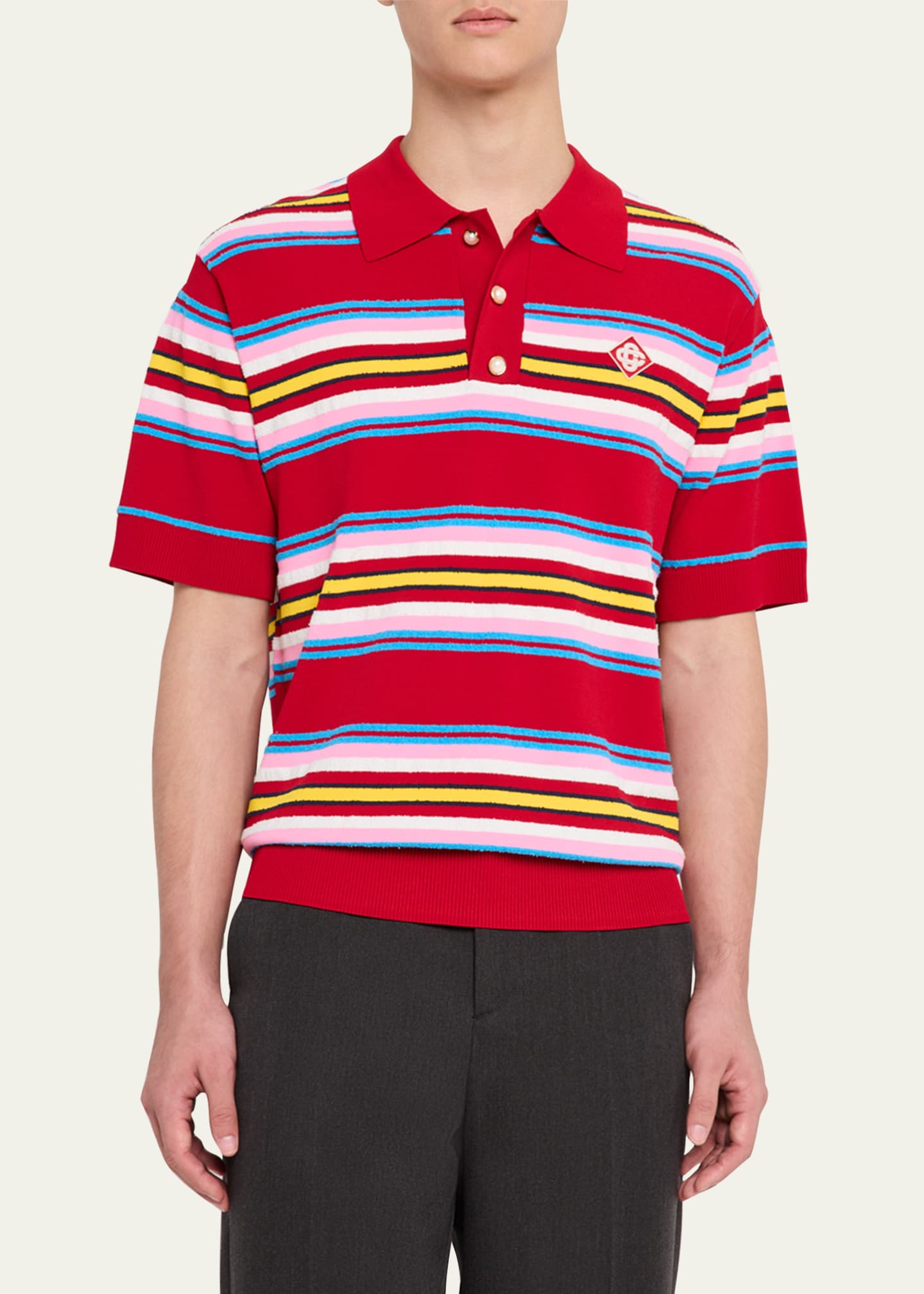 Men's Striped Polo Shirt