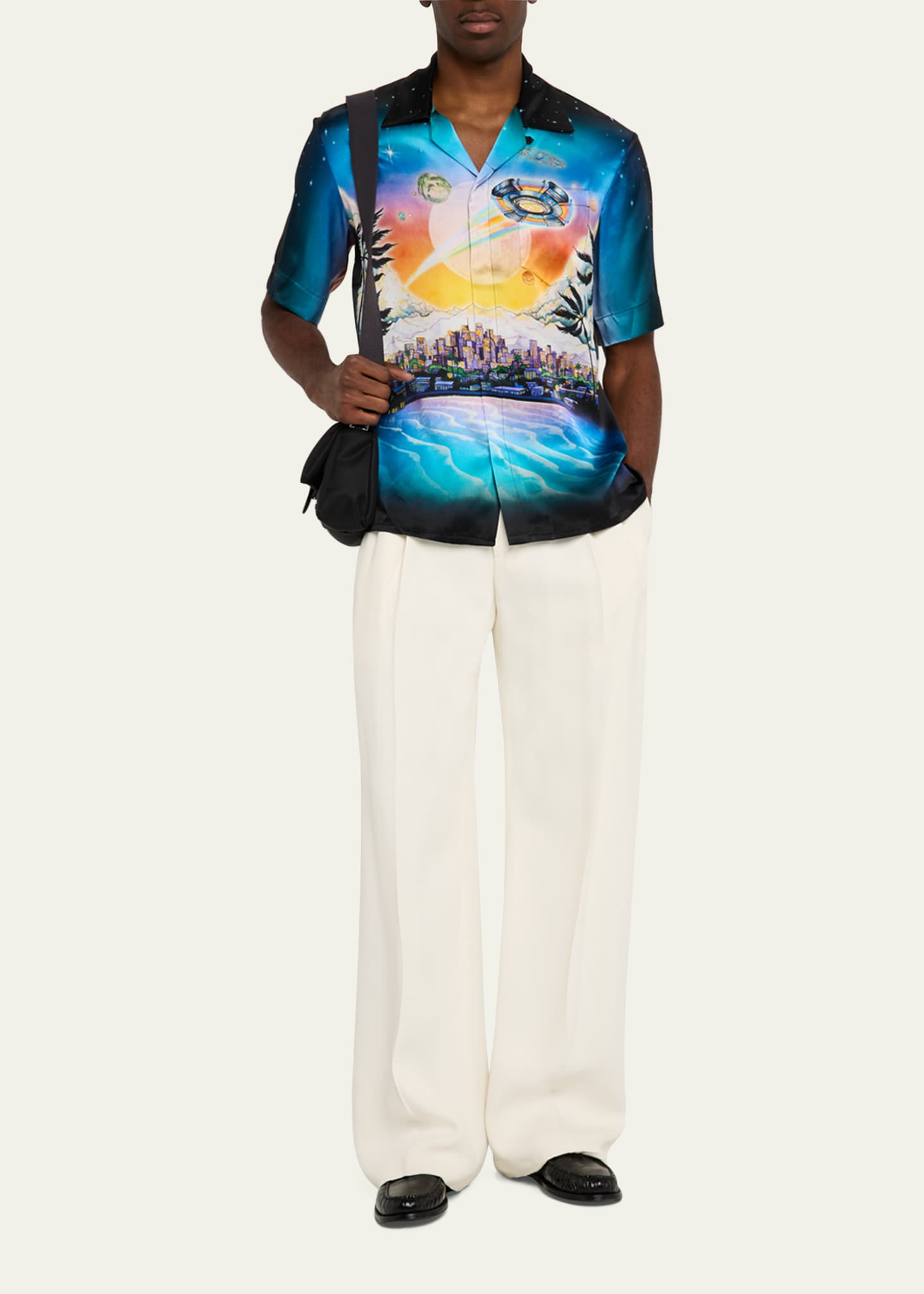 CASABLANCA Men's La Premonition Silk Camp Shirt - Bergdorf
