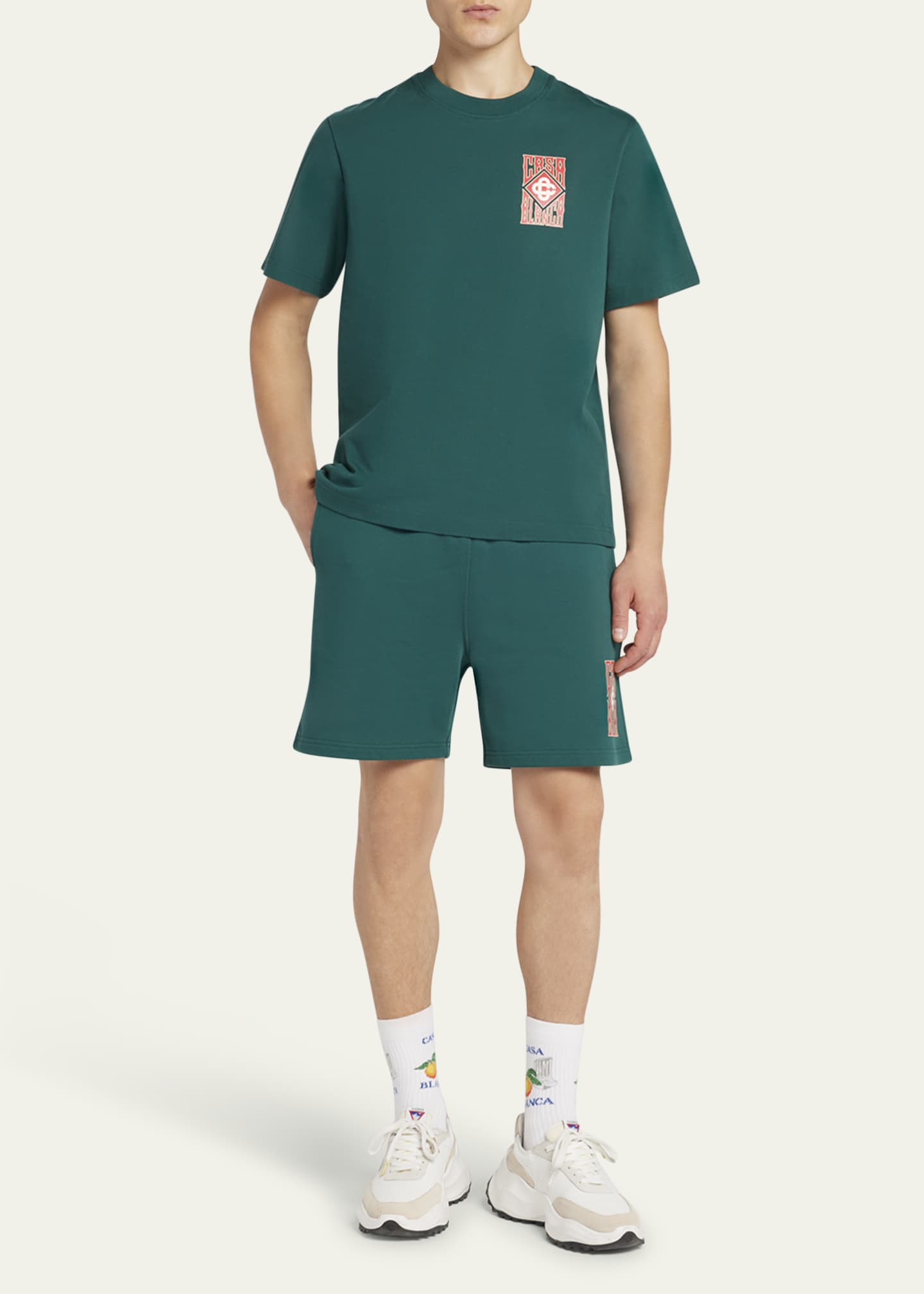 CASABLANCA Men's Gothic Stacked Logo T-Shirt Image 2 of 5