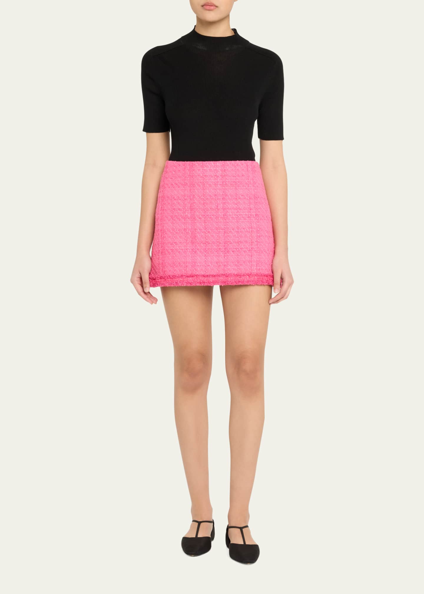 Alice + Olivia Riley Tweed Mini Skirt Image 2 of 5