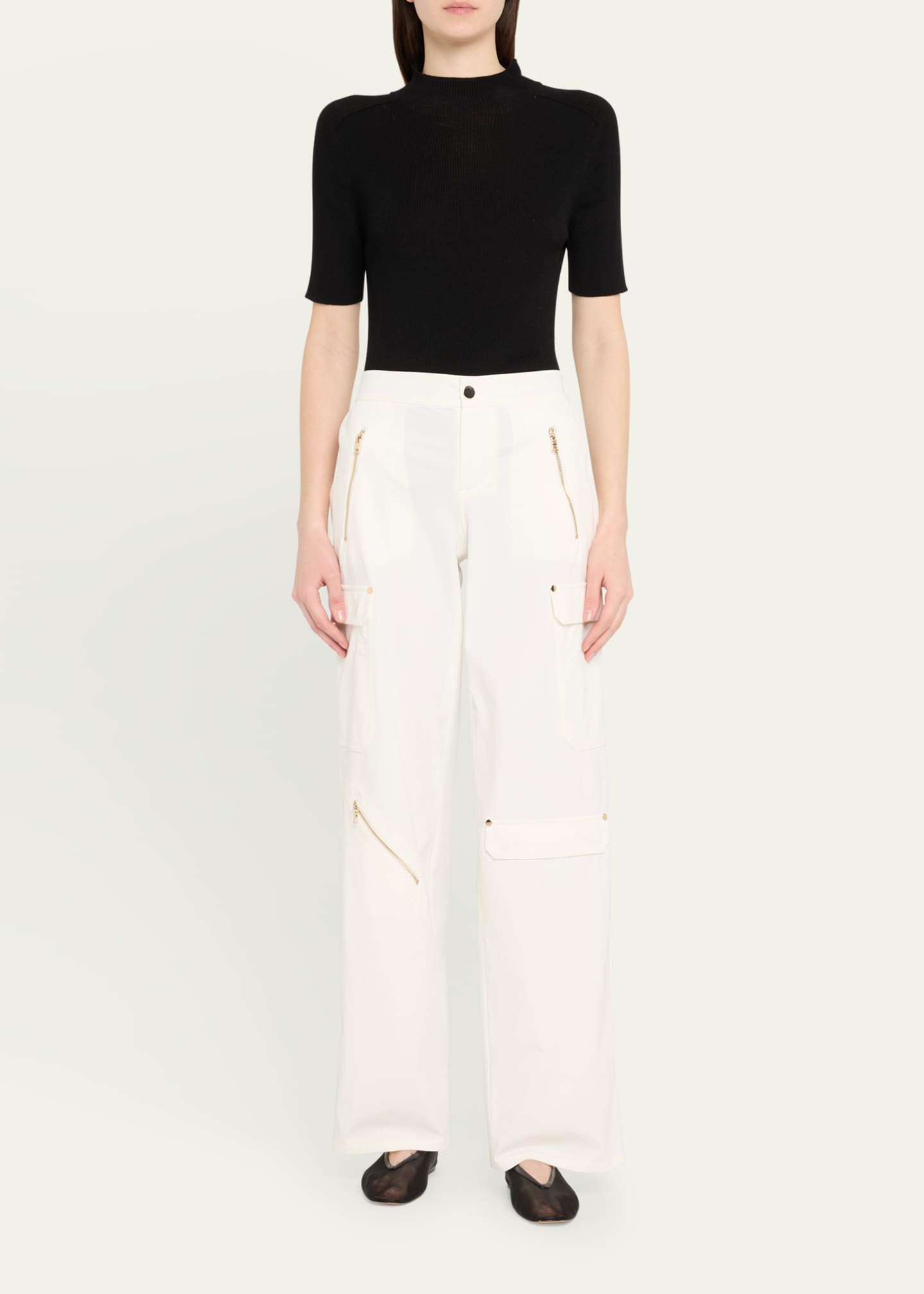 Alice + Olivia Milo Balloon-Leg Cargo Pants Image 2 of 5