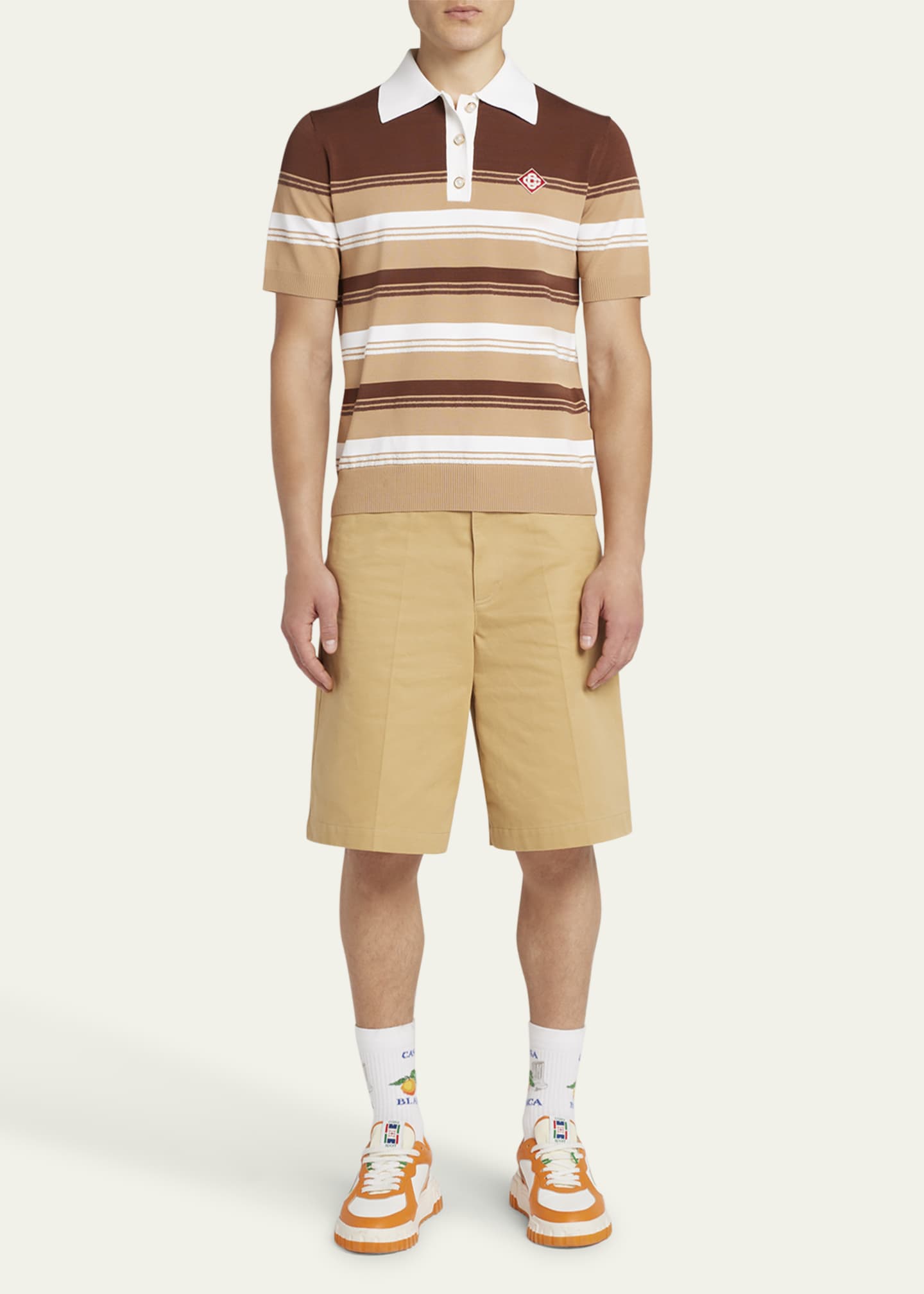 CASABLANCA Men's Twill Chicano Shorts Image 2 of 5