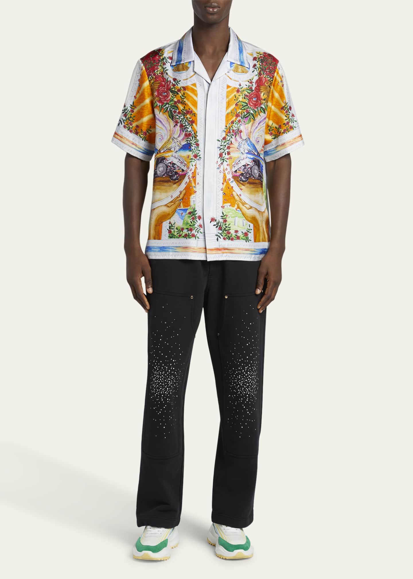 CASABLANCA Men's Lowriders Silk Sport Shirt Image 2 of 5