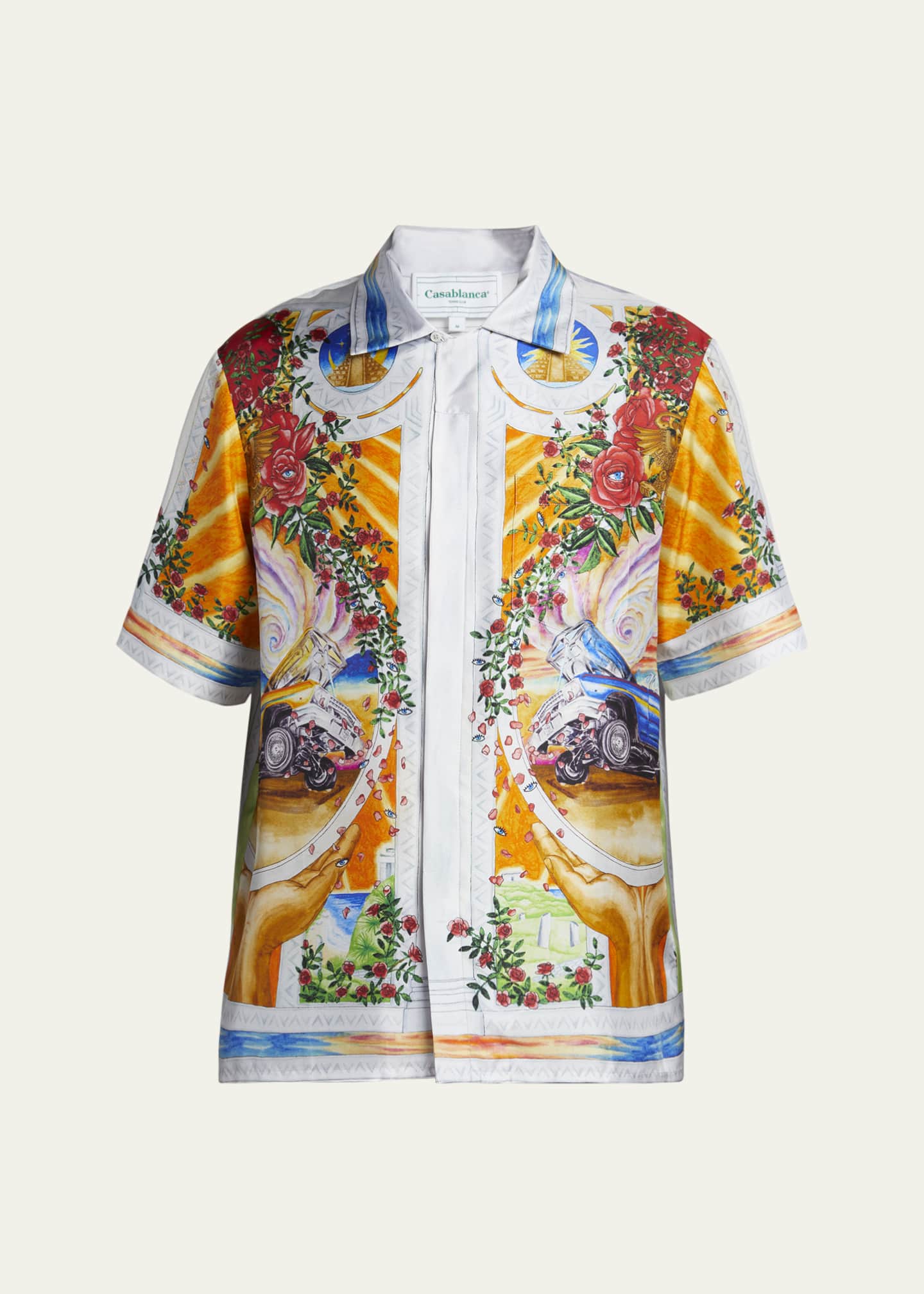 CASABLANCA Men's Lowriders Silk Sport Shirt Image 1 of 5