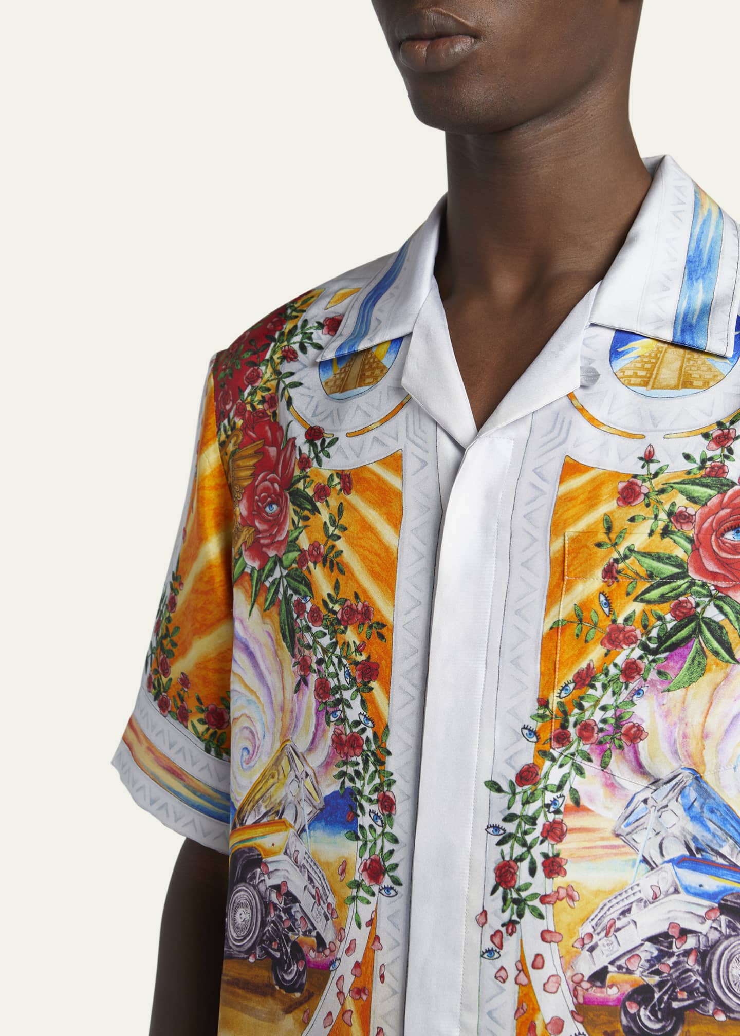 CASABLANCA Men's Lowriders Silk Sport Shirt Image 5 of 5