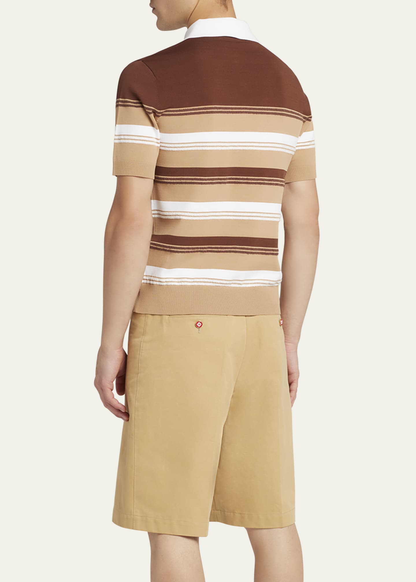 CASABLANCA Men's Striped Chicano Polo Shirt Image 3 of 5