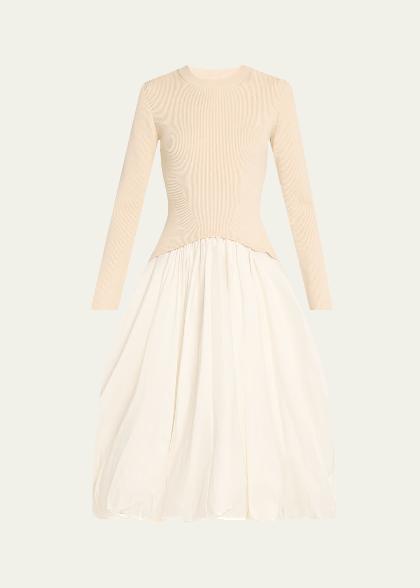 Kenlie Long-Sleeve Bubble Midi Dress - Thumbnail 1