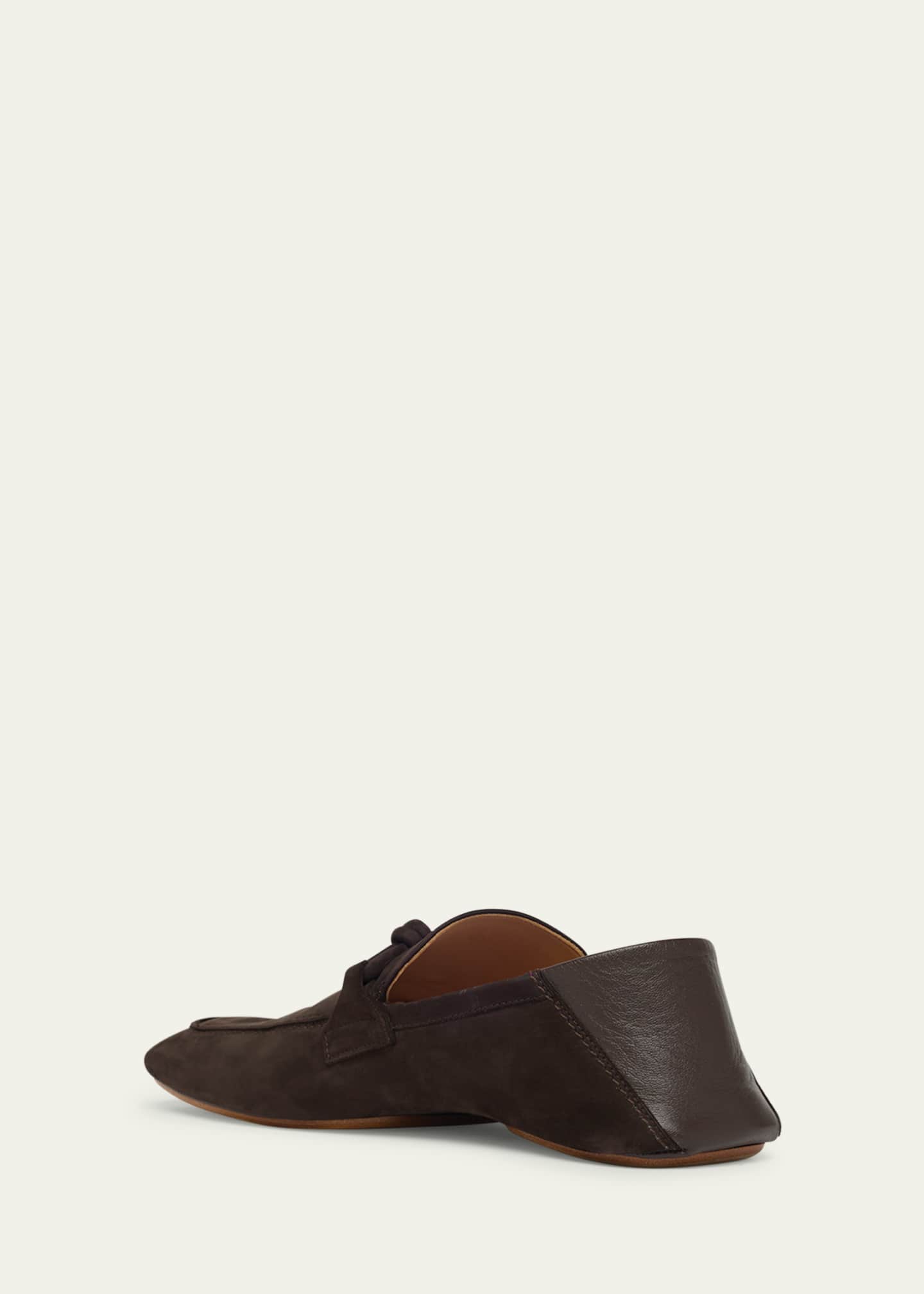 Bottega Veneta Men's Daddy Nubuck Collapsible-Heel Loafers Image 4 of 6