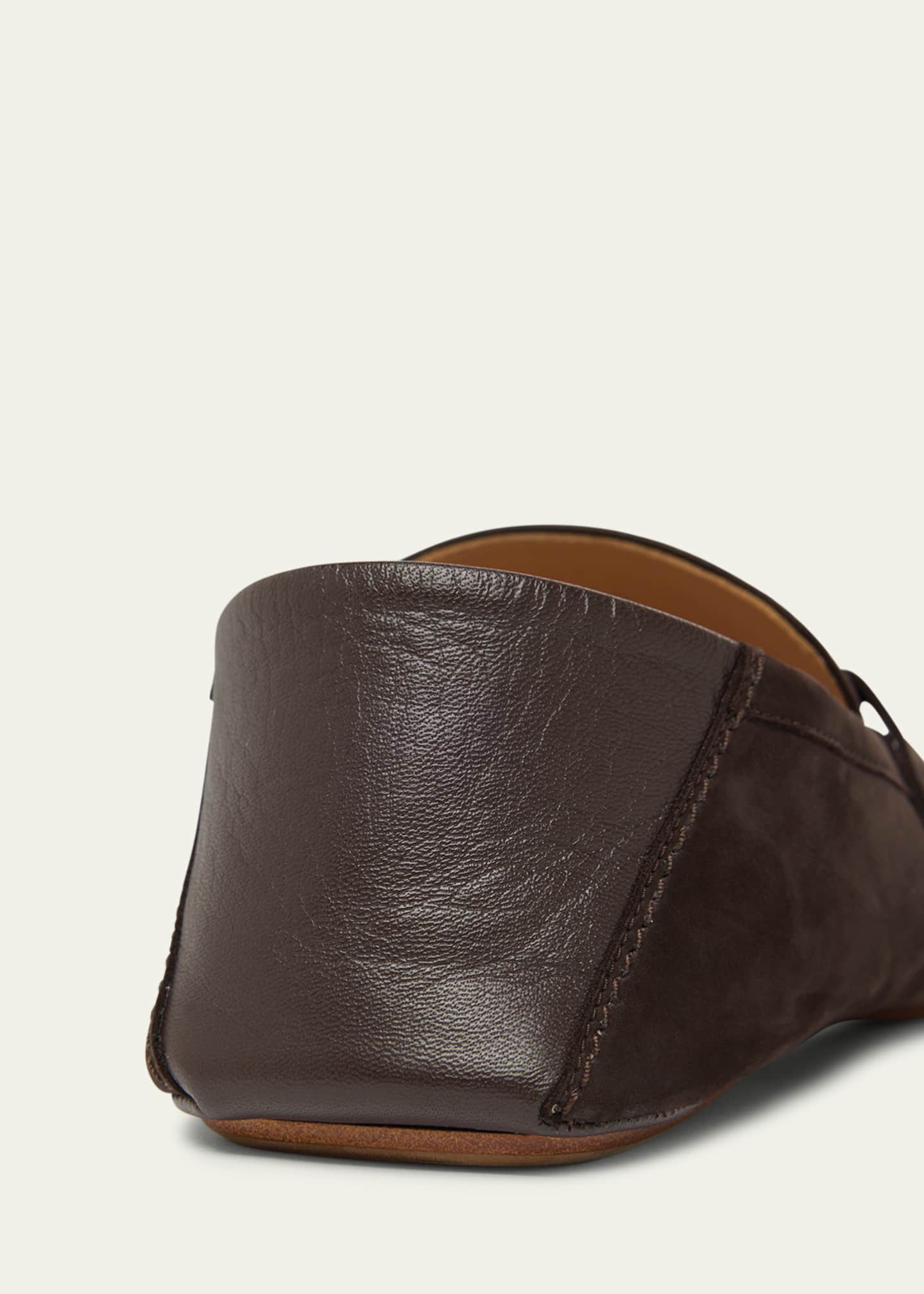 Bottega Veneta Men's Daddy Nubuck Collapsible-Heel Loafers Image 5 of 6