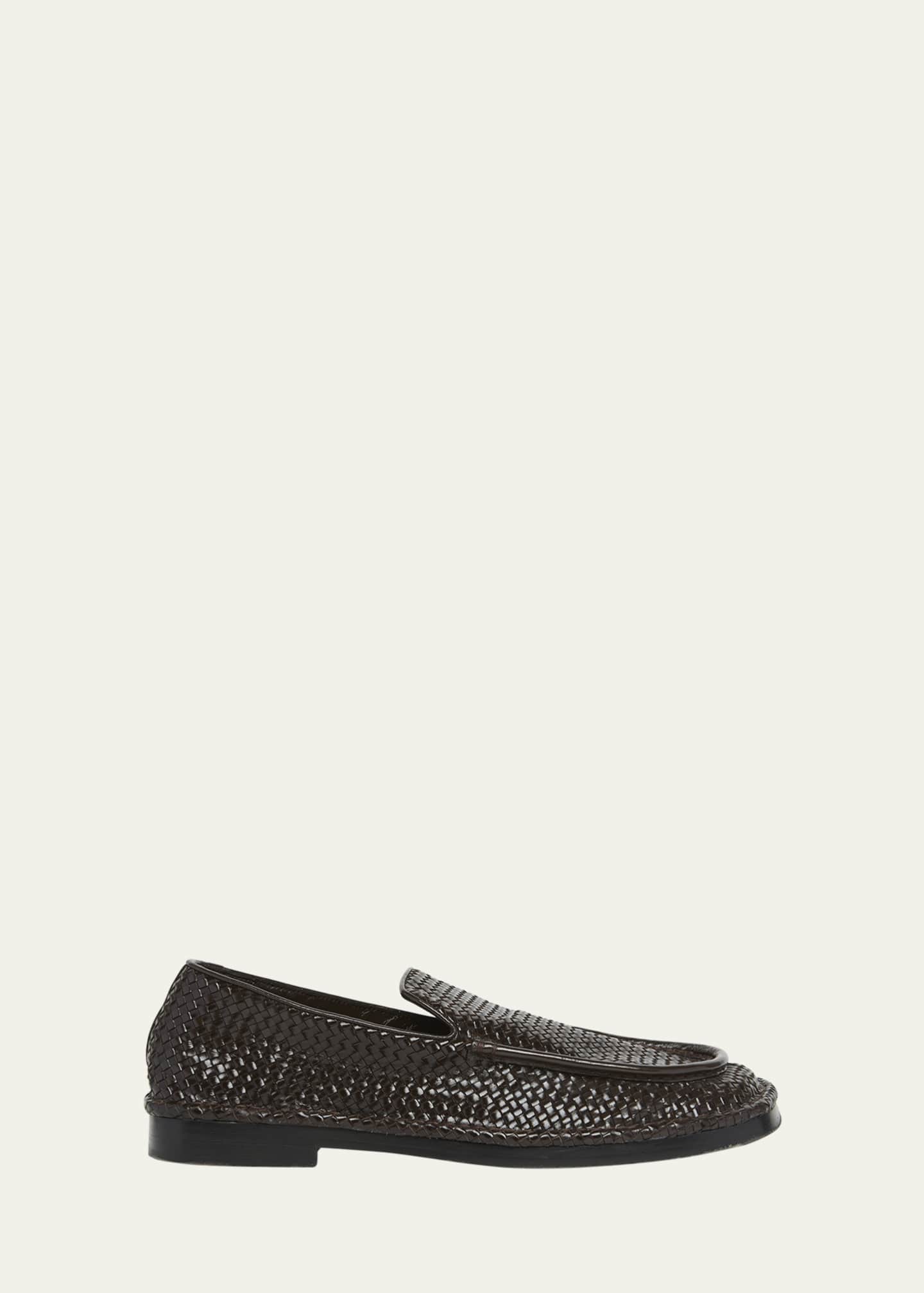 Bottega Veneta Men's Daddy Intrecciato Leather Loafers Image 1 of 6