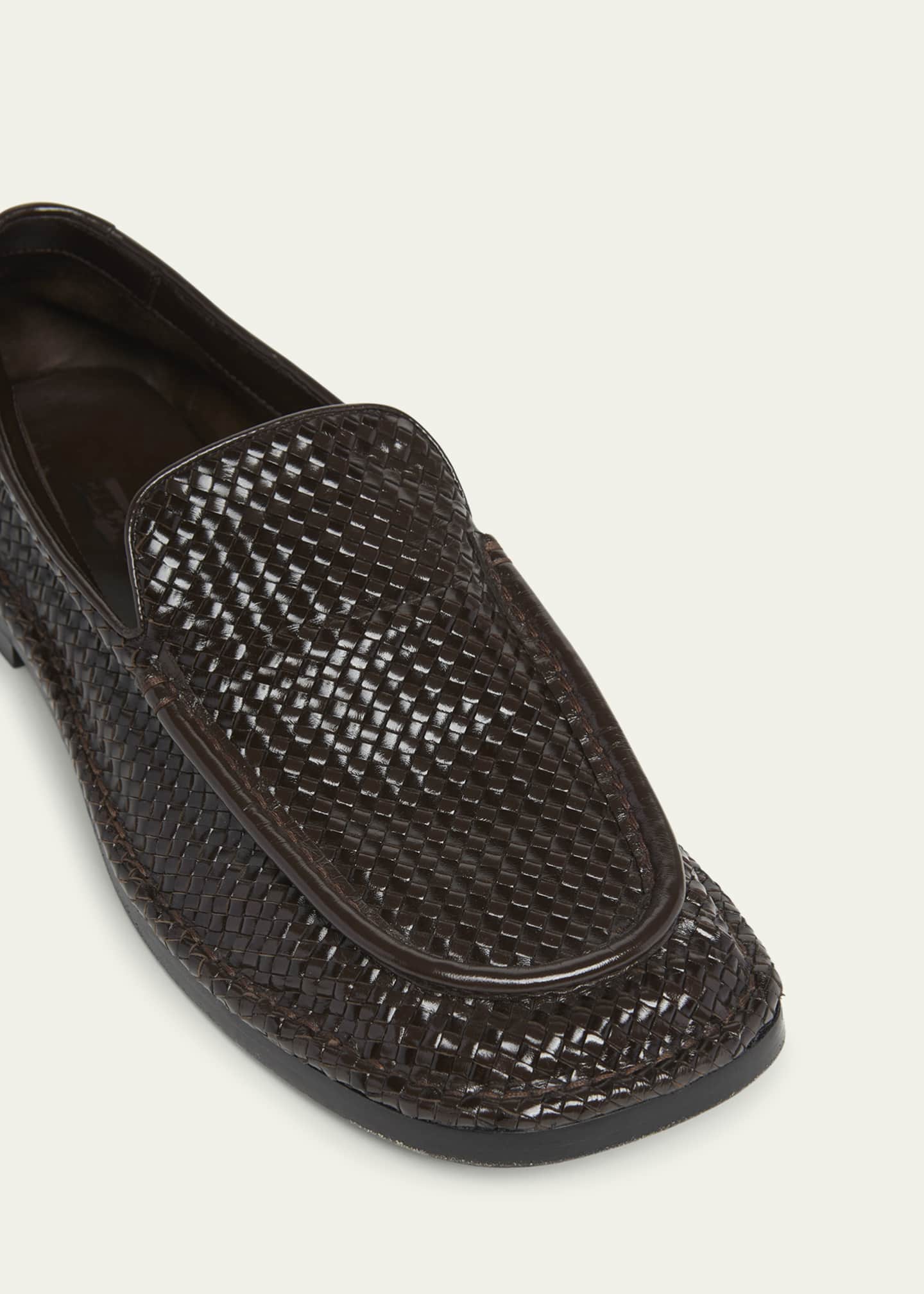 Bottega Veneta Men's Daddy Intrecciato Leather Loafers Image 5 of 6