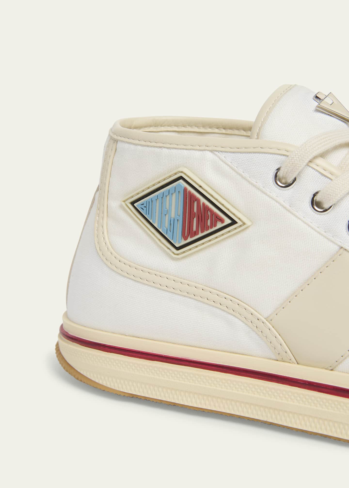 Bottega Veneta Men's Eliot Canvas Mid-Top Sneakers Image 5 of 6