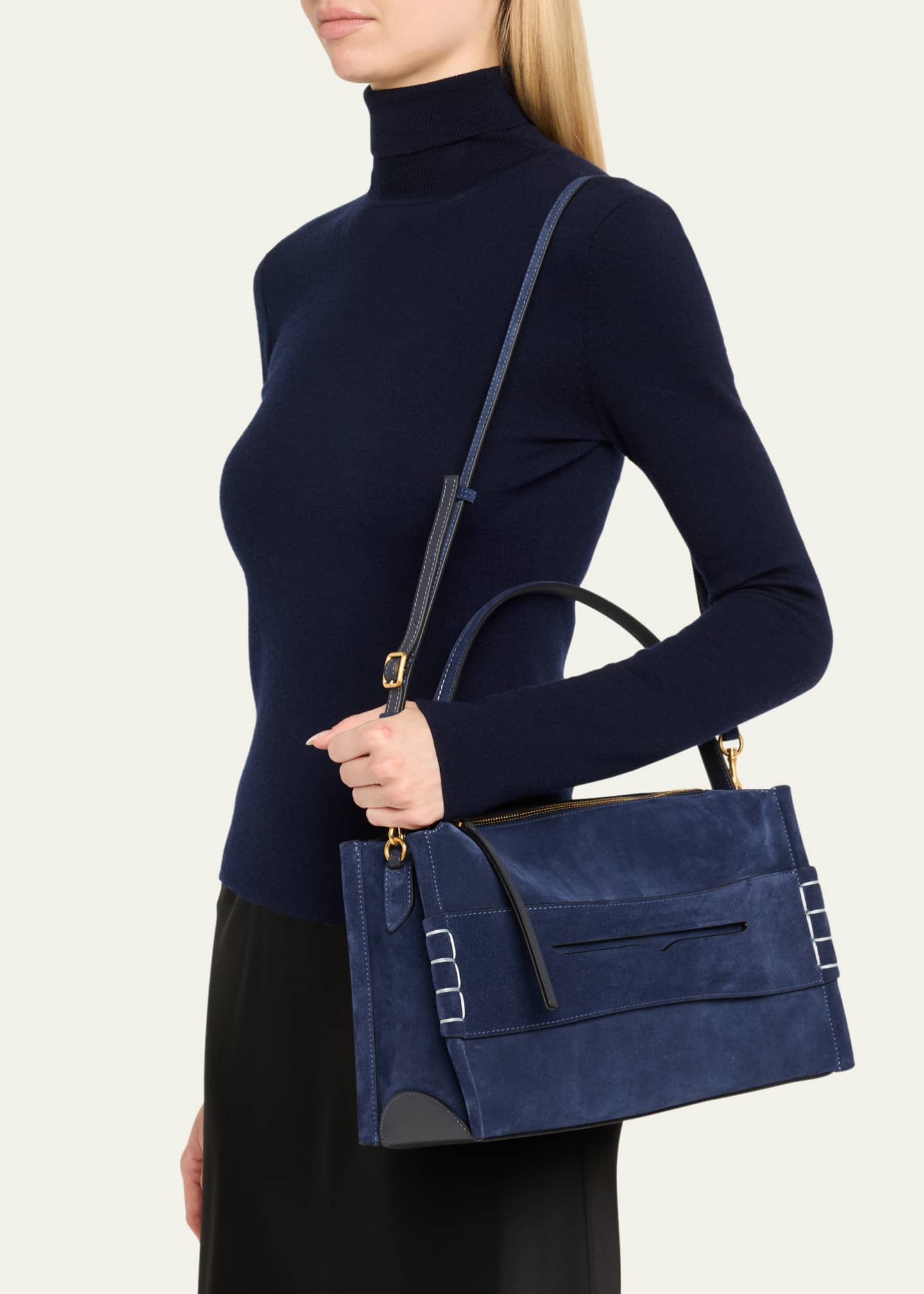JW Anderson Loafer Medium Heavy Suede Crossbody Bag Image 2 of 6
