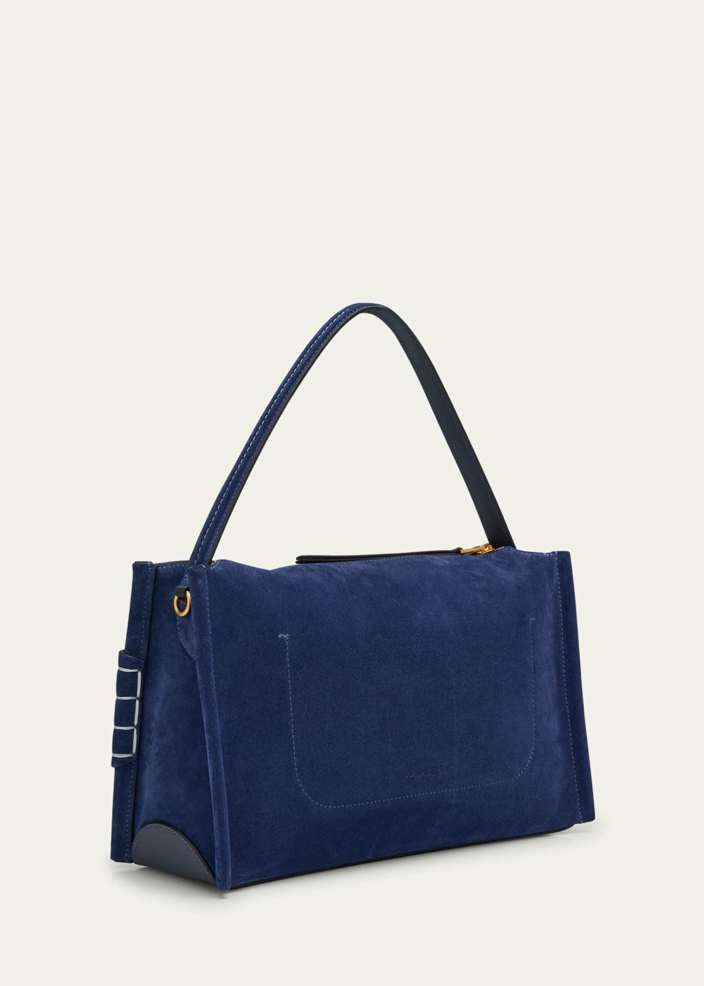 JW Anderson Loafer Medium Heavy Suede Crossbody Bag Image 3 of 6