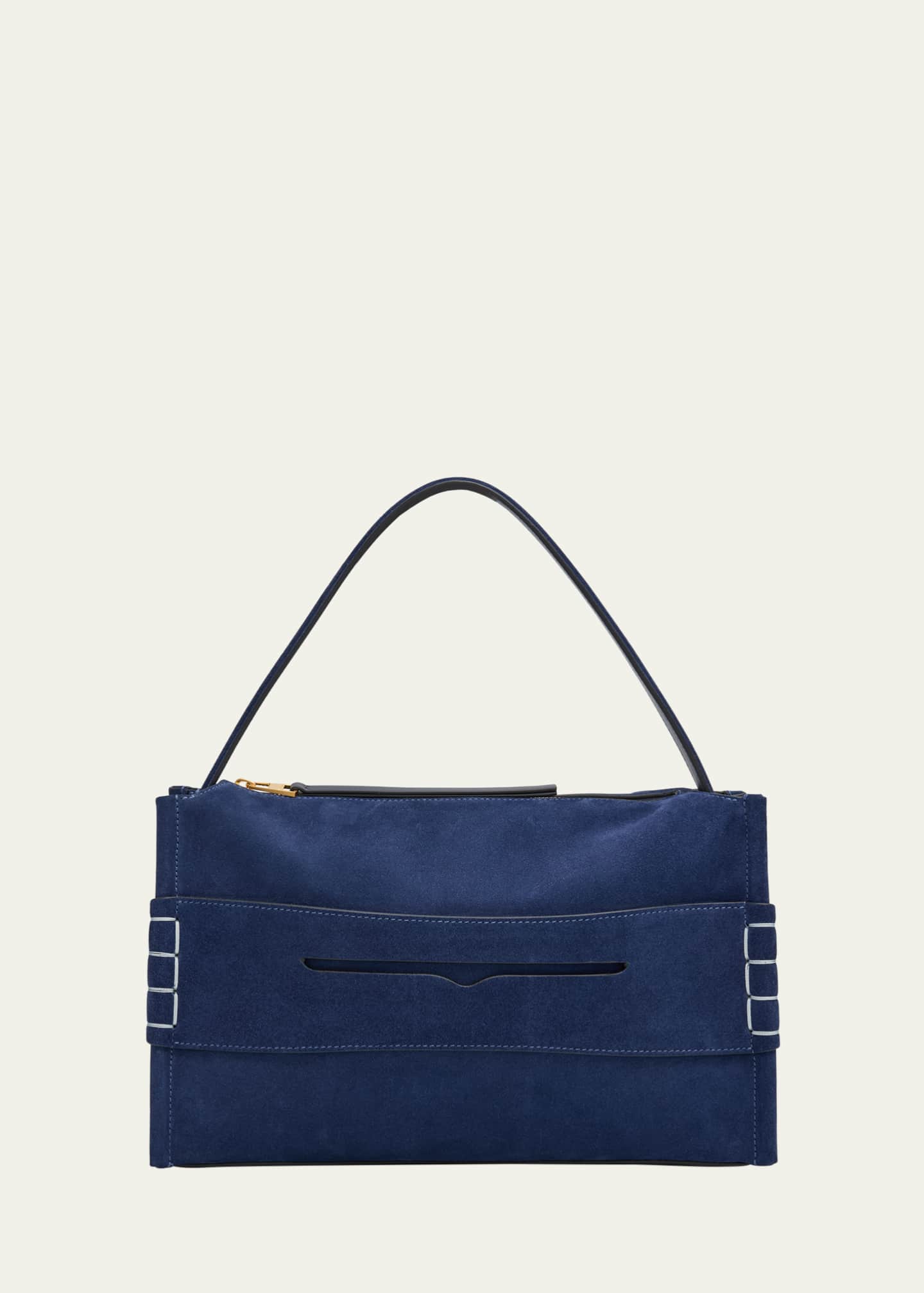 JW Anderson Loafer Medium Heavy Suede Crossbody Bag Image 1 of 6