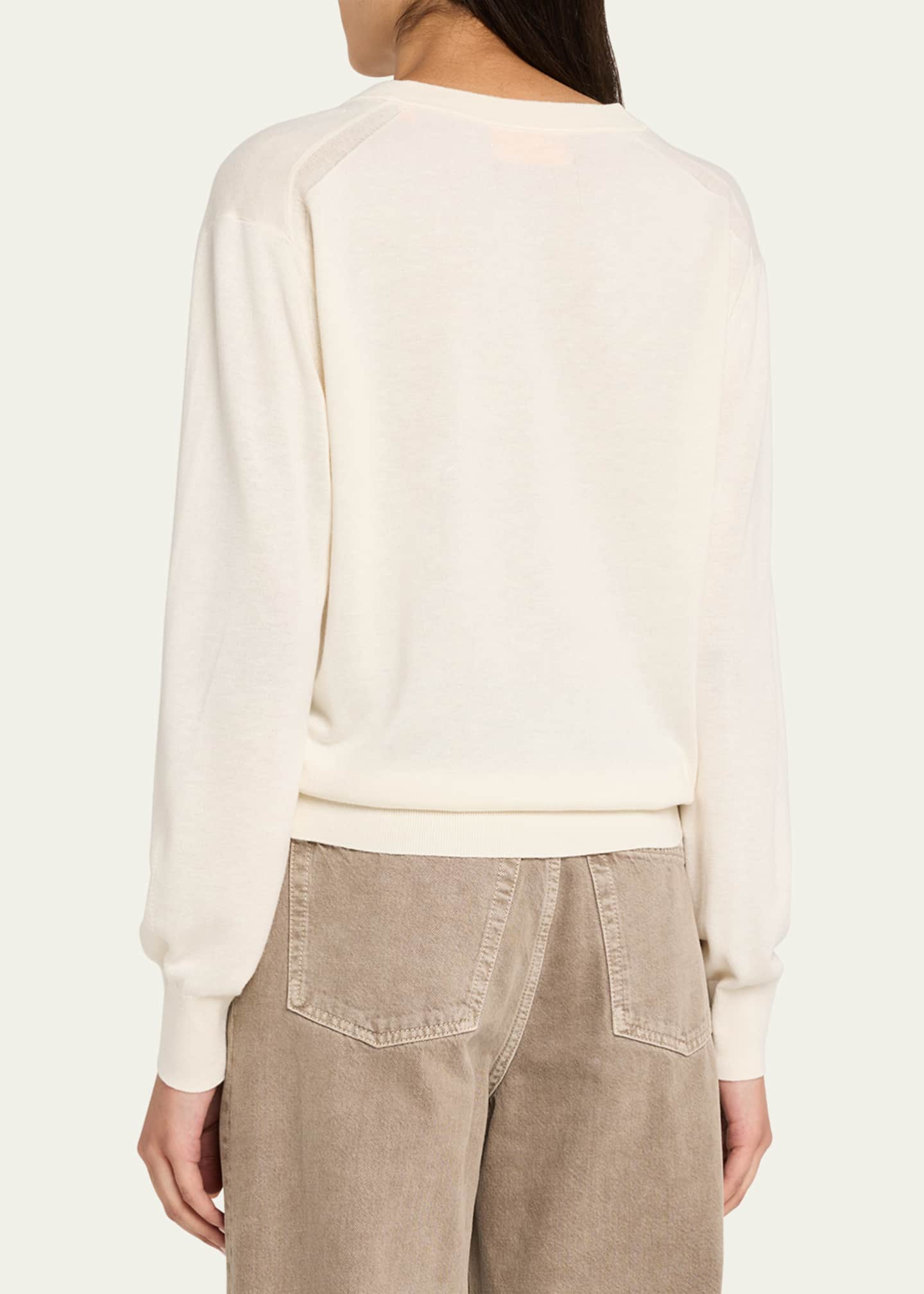 Guest in Residence The V Silk-Linen Sweater Image 3 of 5