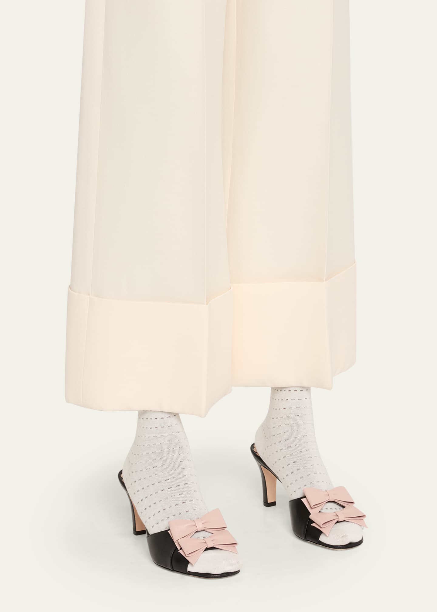 Valentino Garavani Bowow Leather Stiletto Mule Sandals - Bergdorf