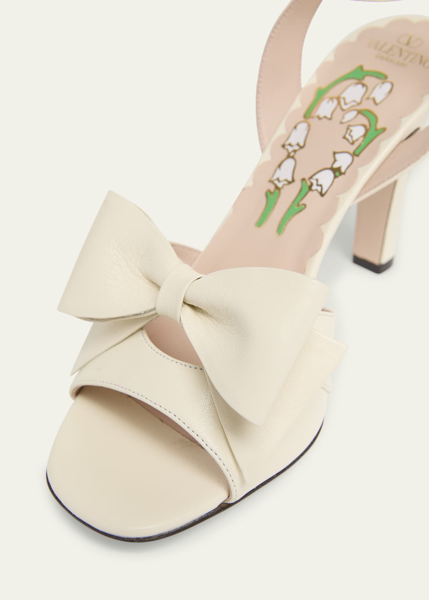 Valentino Garavani Gold Calf Leather Bos Taurus Strap-On Sandals
