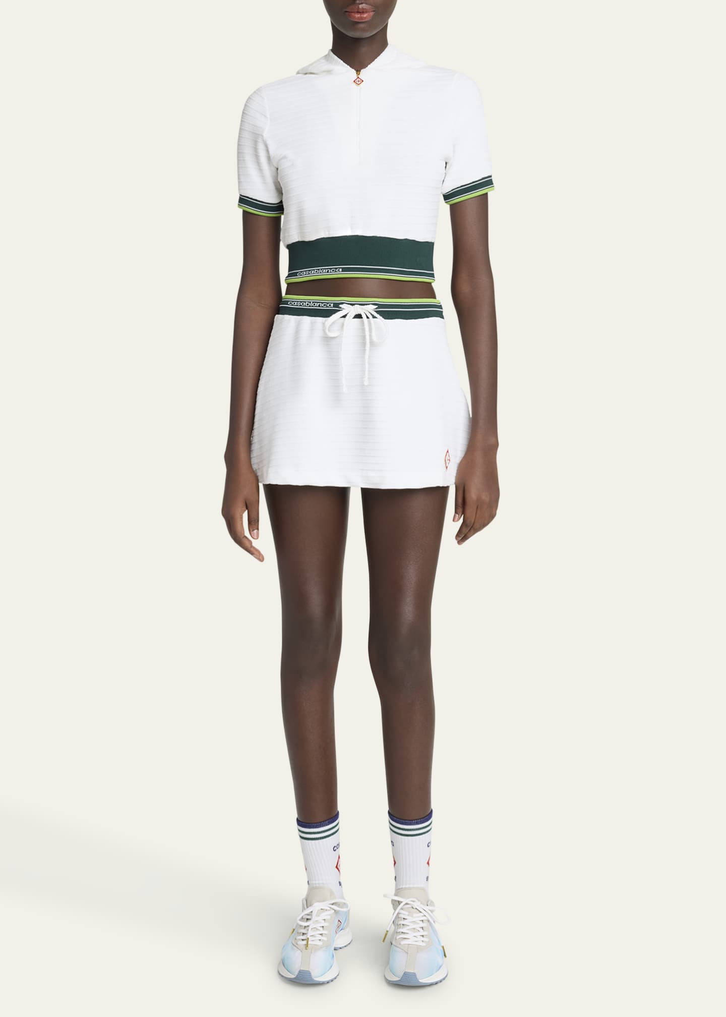 CASABLANCA Tennis Hooded Short-Sleeve Top Image 2 of 5