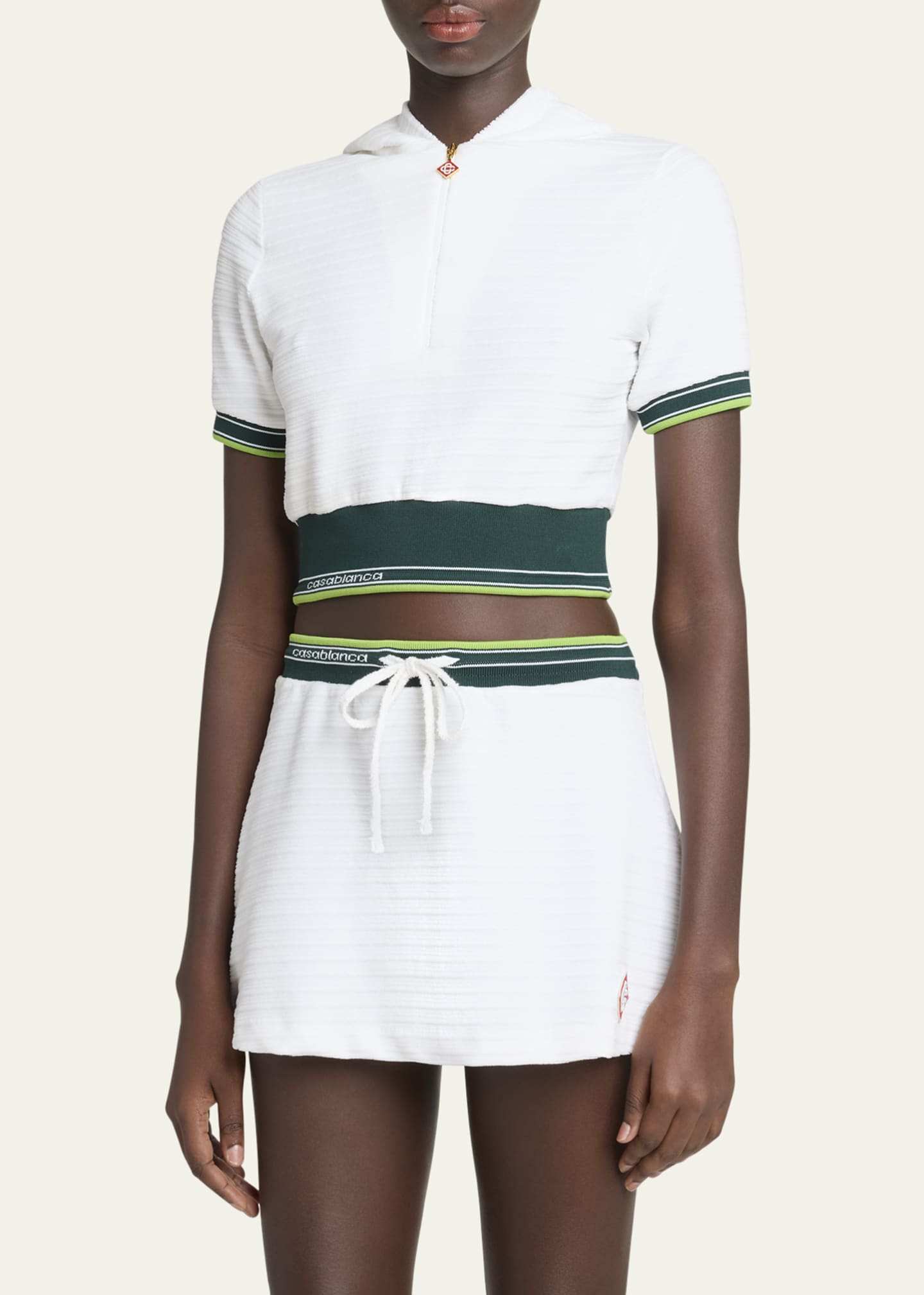 CASABLANCA Tennis Hooded Short-Sleeve Top Image 4 of 5
