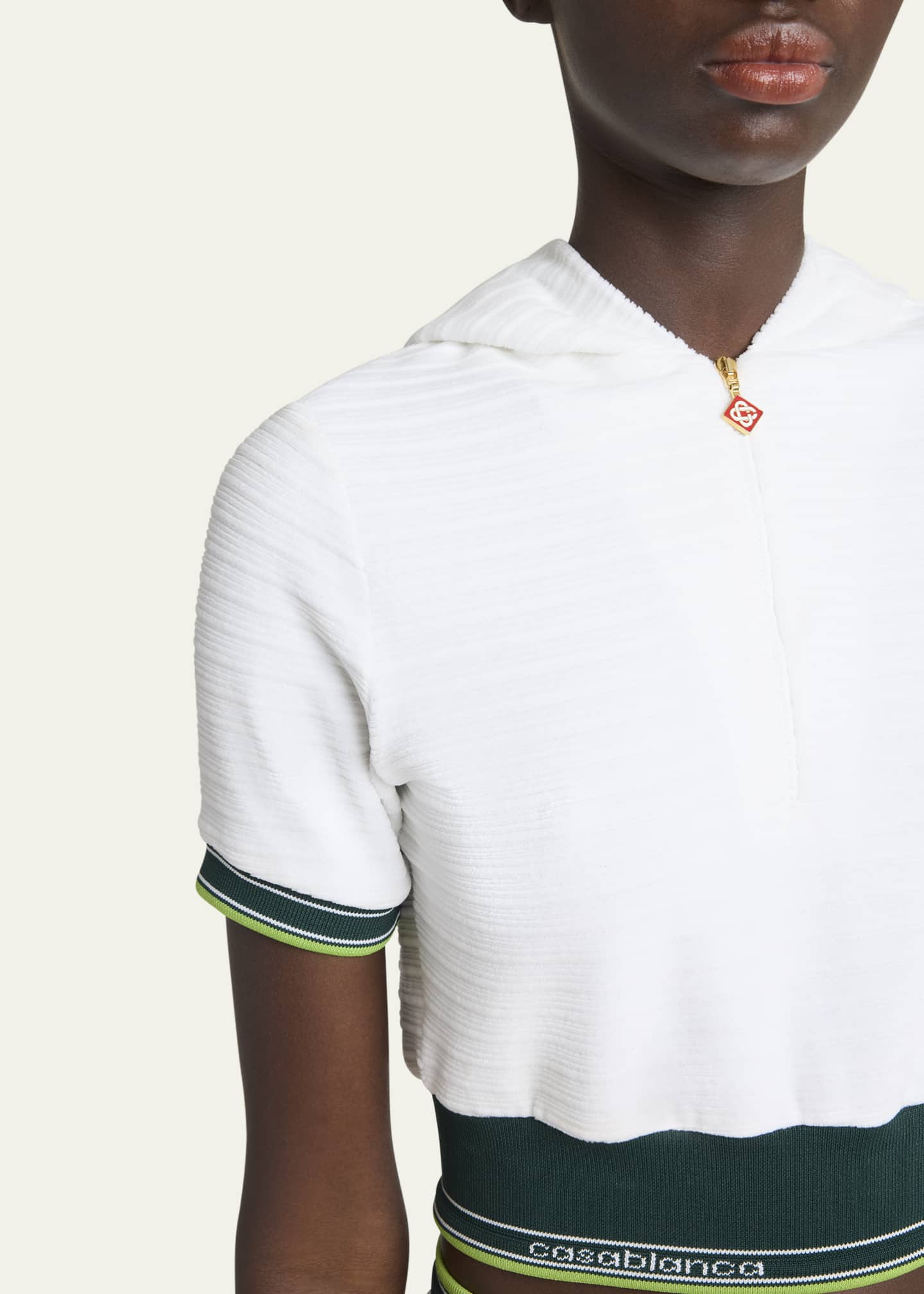 CASABLANCA Tennis Hooded Short-Sleeve Top Image 5 of 5