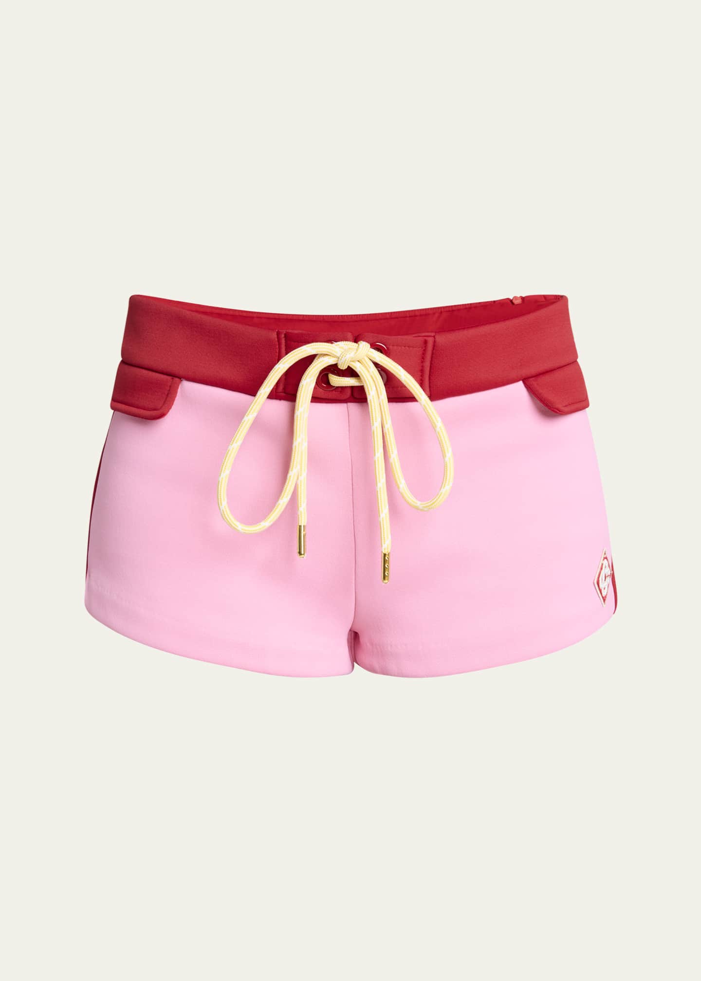 CASABLANCA Colorblock Drawstring Mini Shorts Image 1 of 5