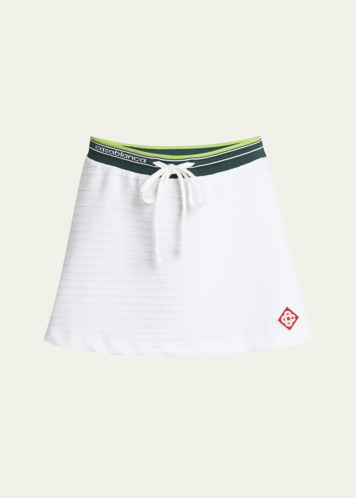 CASABLANCA Tennis Drawstring Logo-Band Mini Skirt Image 1 of 5