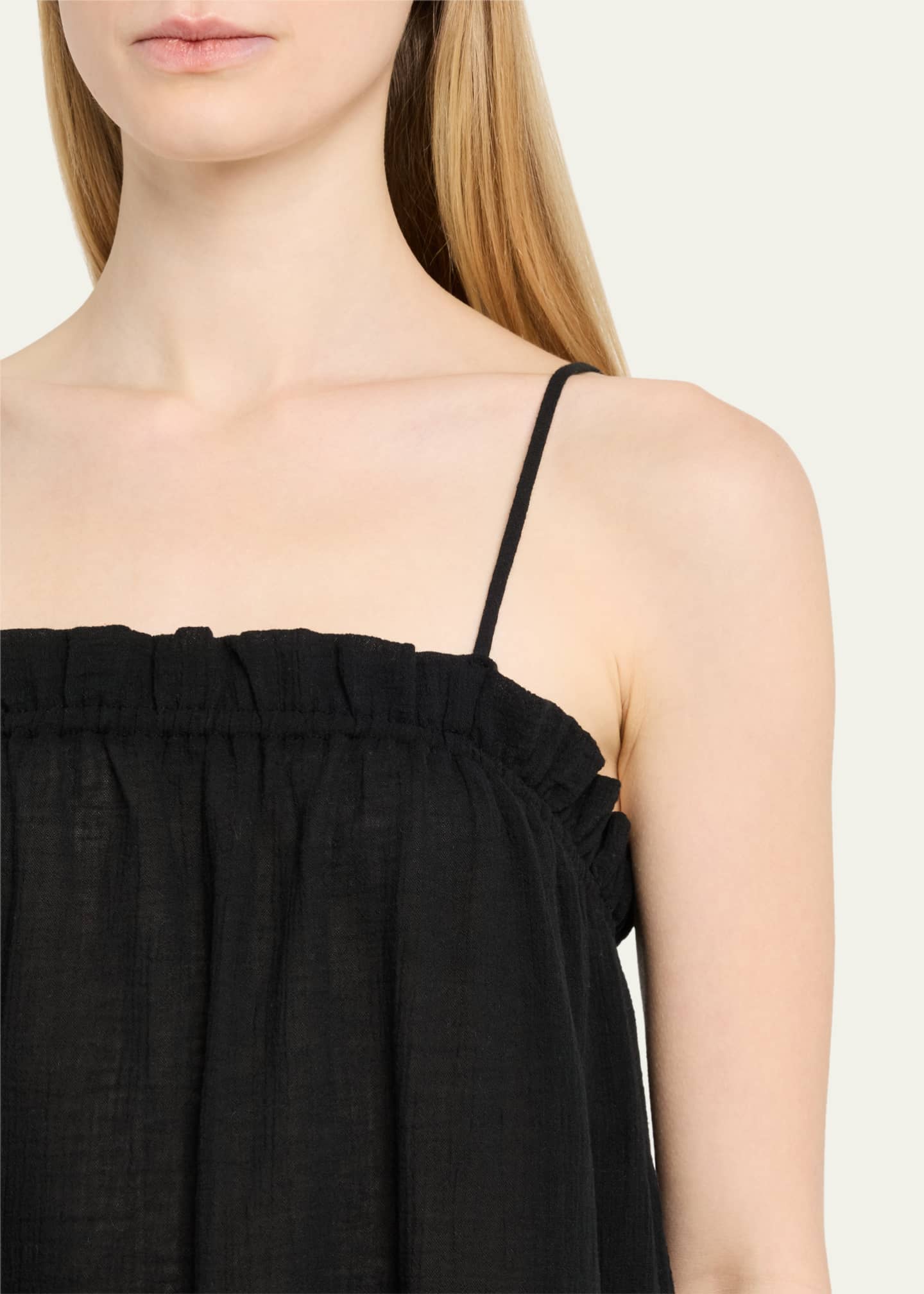 Andine Maradona Ruffle Cotton Gauze Chemise Image 4 of 4