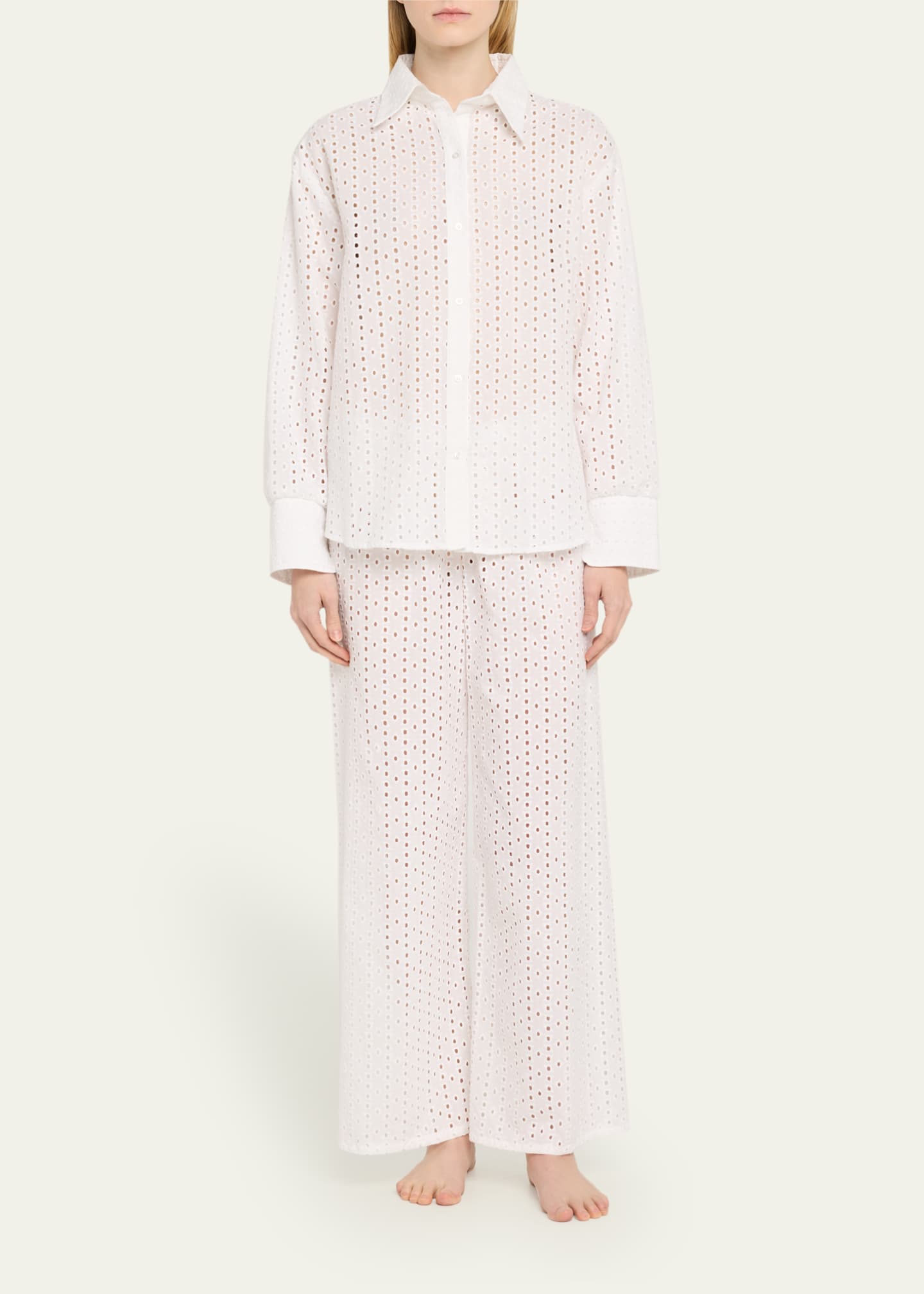 Andine Essen Eyelet-Embroidered Cotton Blouse Image 2 of 5