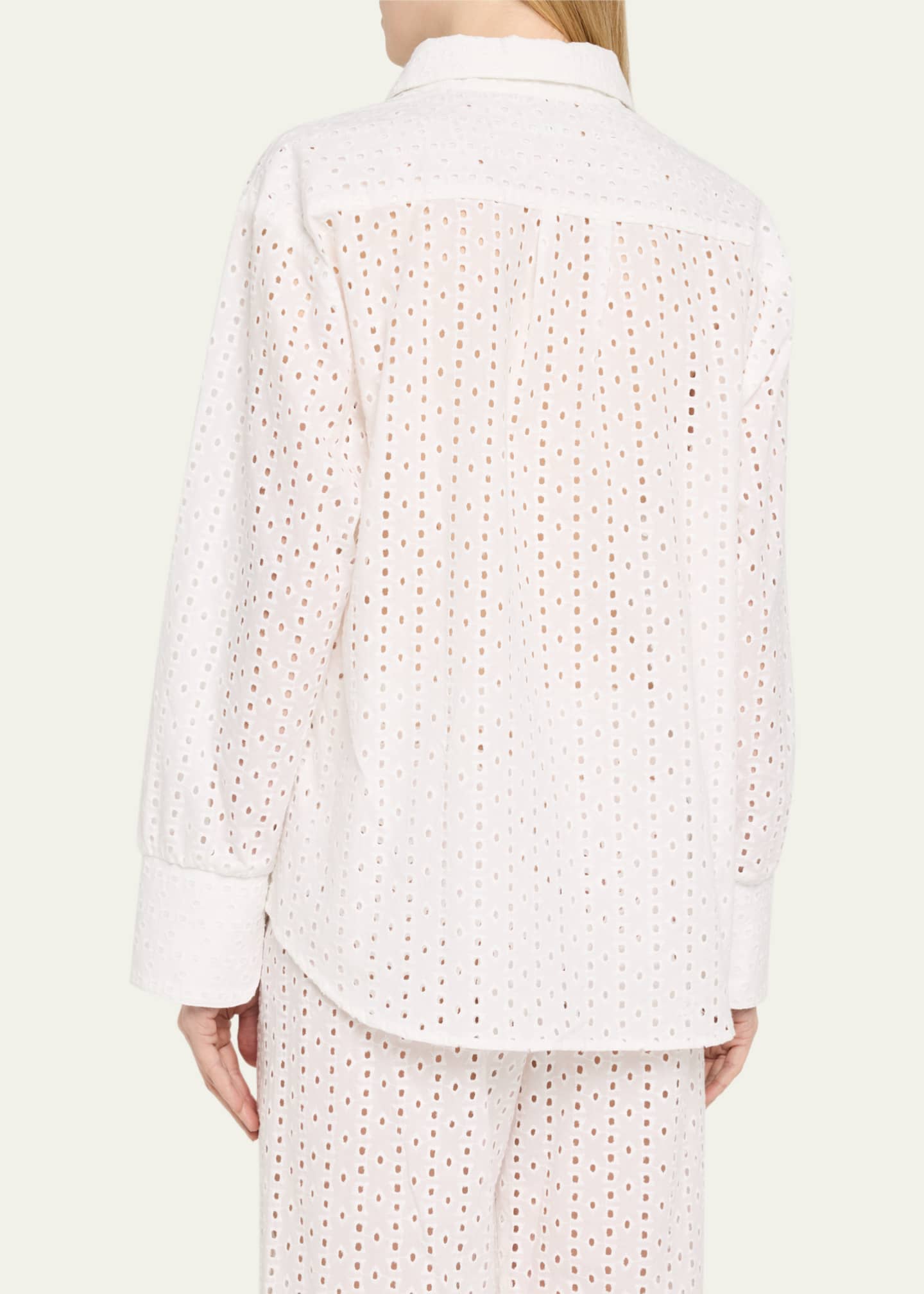 Andine Essen Eyelet-Embroidered Cotton Blouse Image 3 of 5