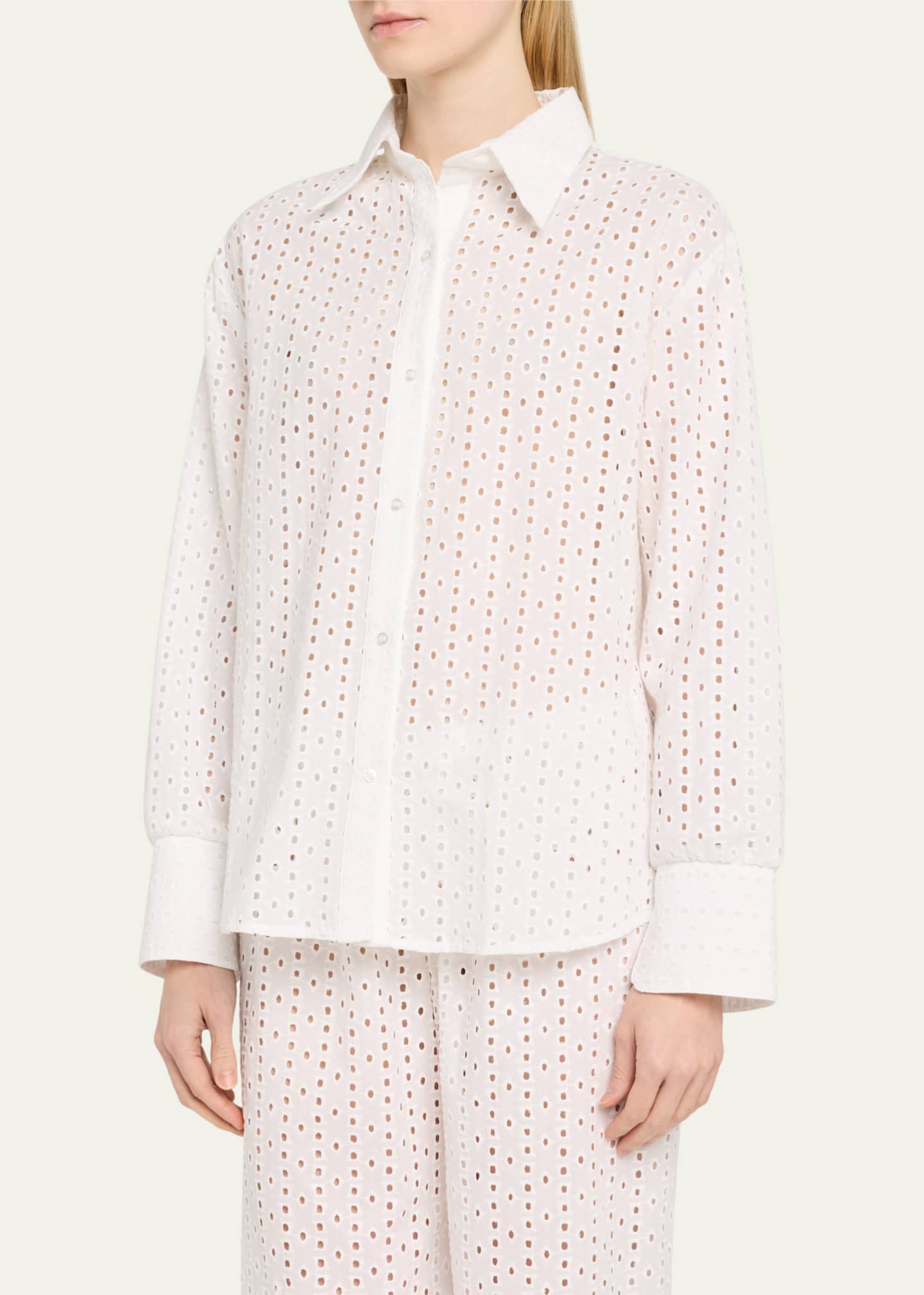 Andine Essen Eyelet-Embroidered Cotton Blouse Image 4 of 5
