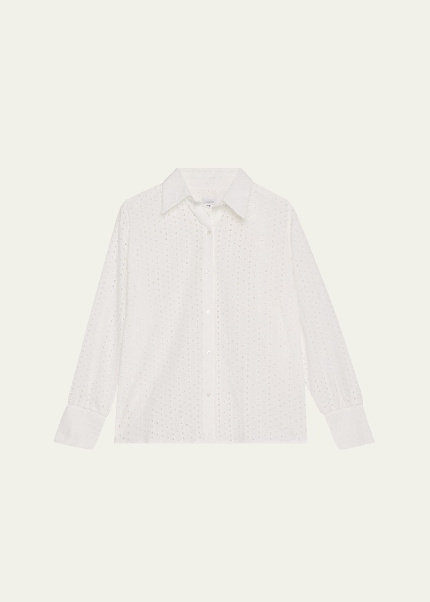 Andine Essen Eyelet-Embroidered Cotton Blouse Image 1 of 5