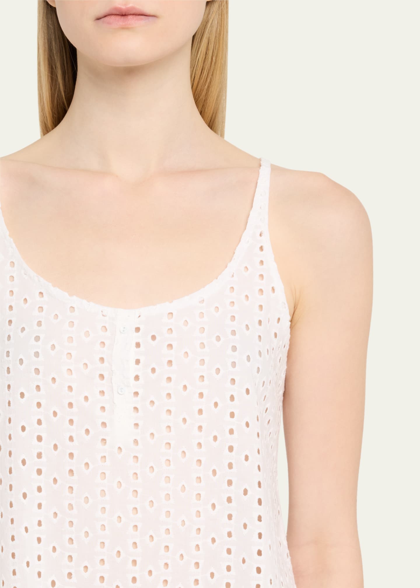 Andine Kelian Eyelet-Embroidered Cotton Chemise Image 4 of 4