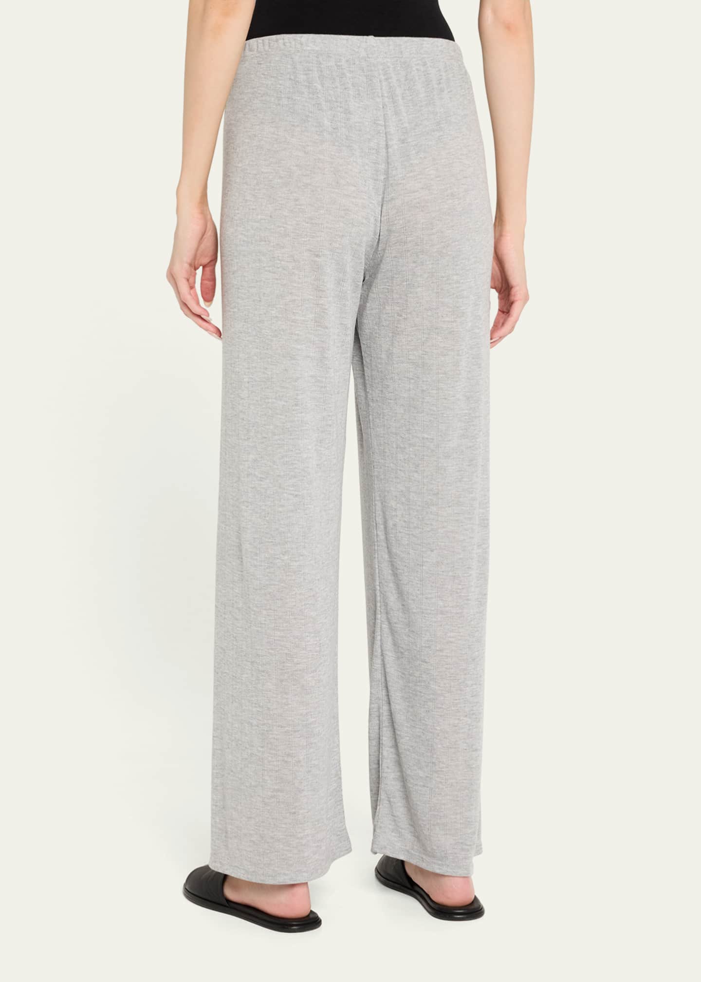 Andine Soleil Straight-Leg Pointelle Knit Lounge Pants Image 3 of 5
