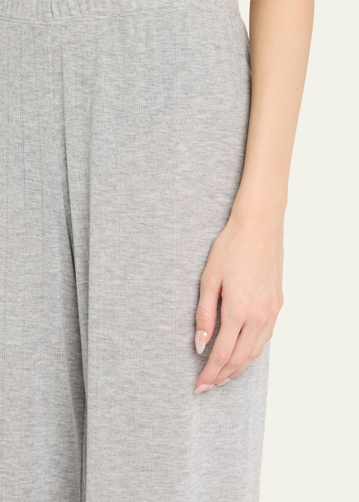 Andine Soleil Straight-Leg Pointelle Knit Lounge Pants Image 5 of 5