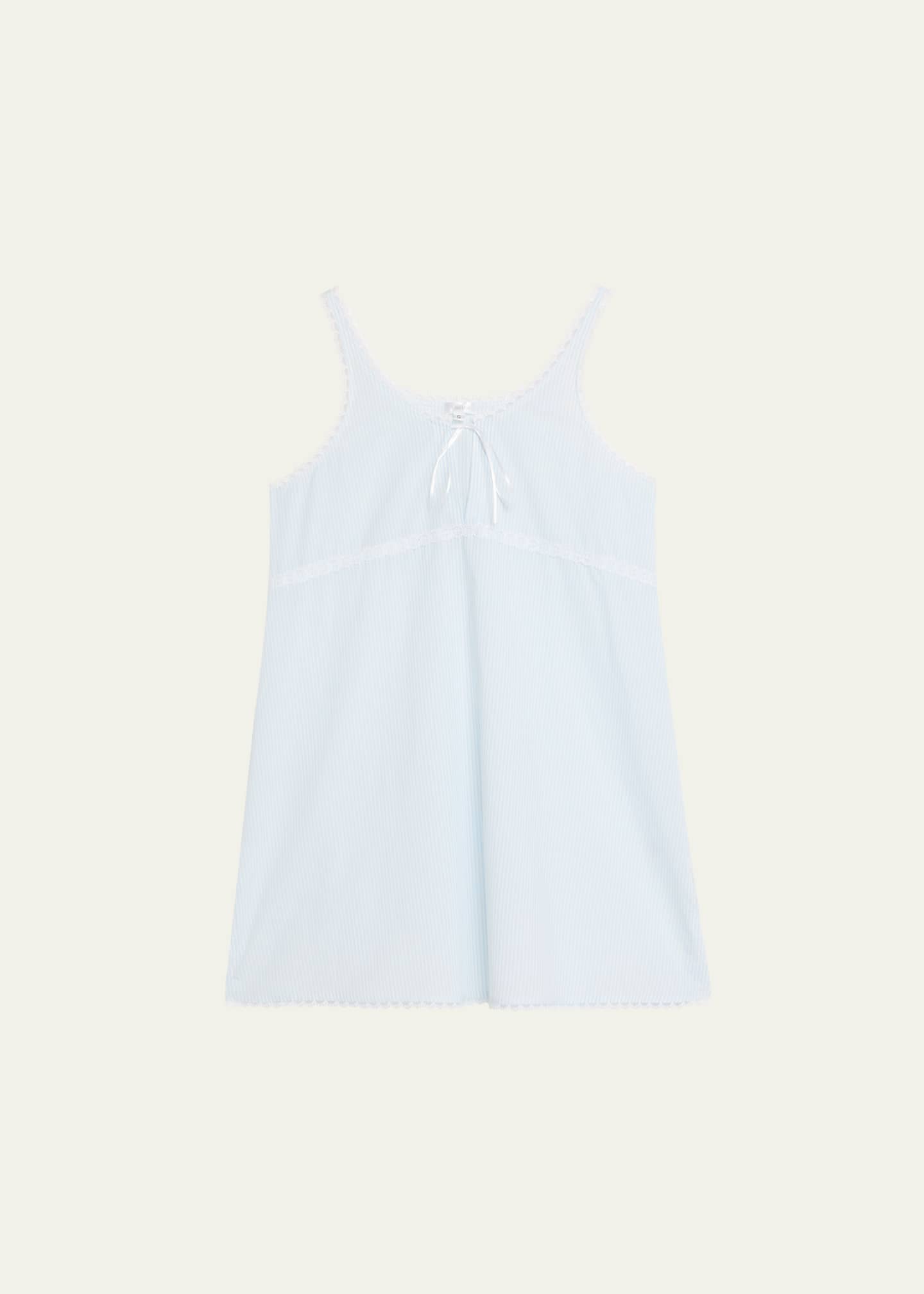 Andine Vionette Striped Lace-Trim Chemise Image 1 of 5