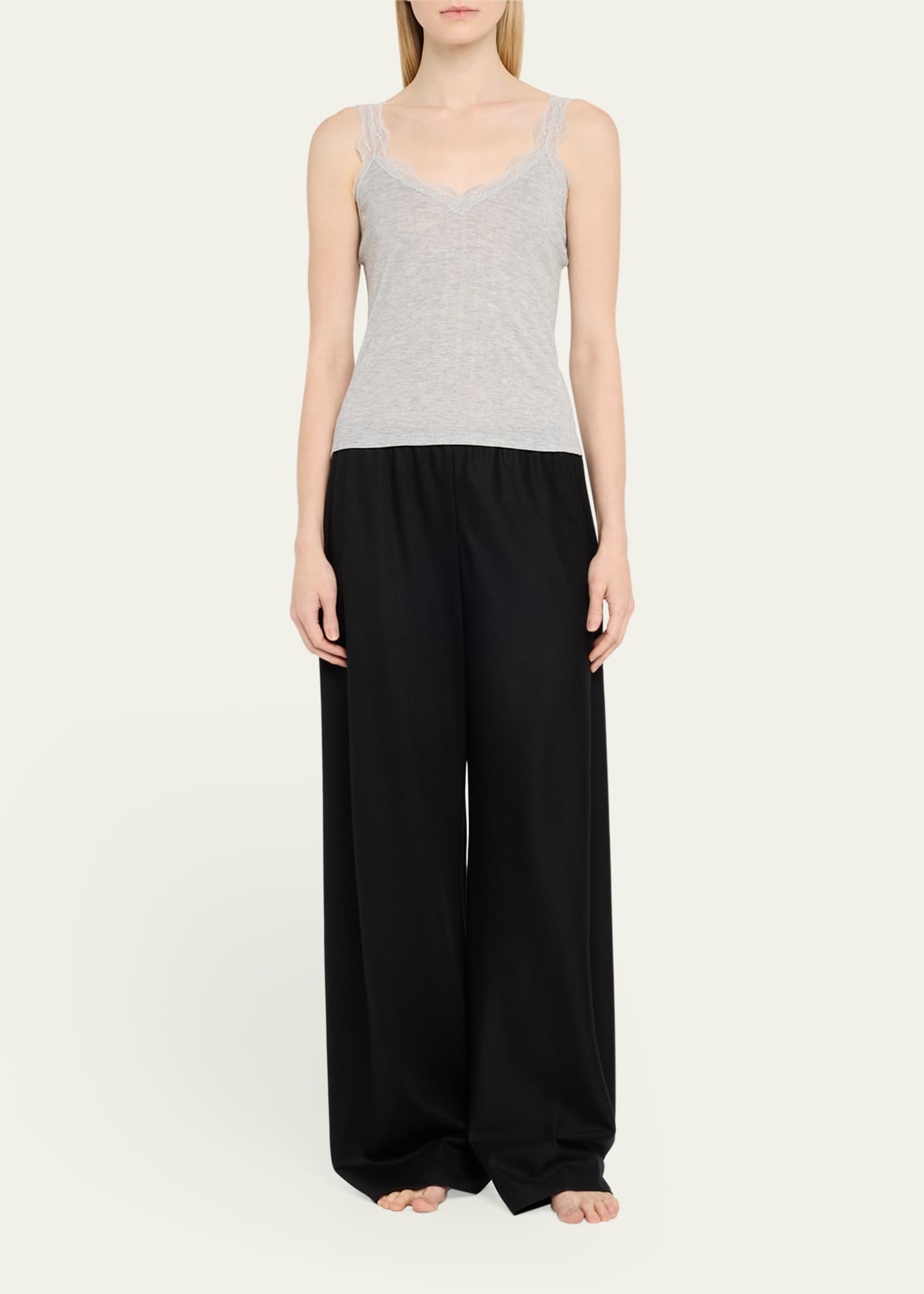 Andine Mariela Lace-Trim Pointelle Tank Image 2 of 5
