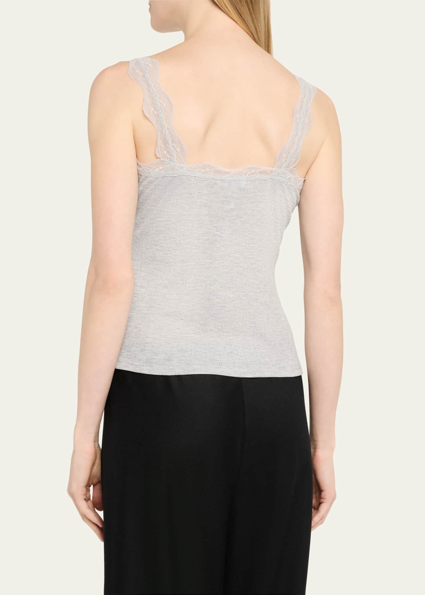 Andine Mariela Lace-Trim Pointelle Tank Image 3 of 5