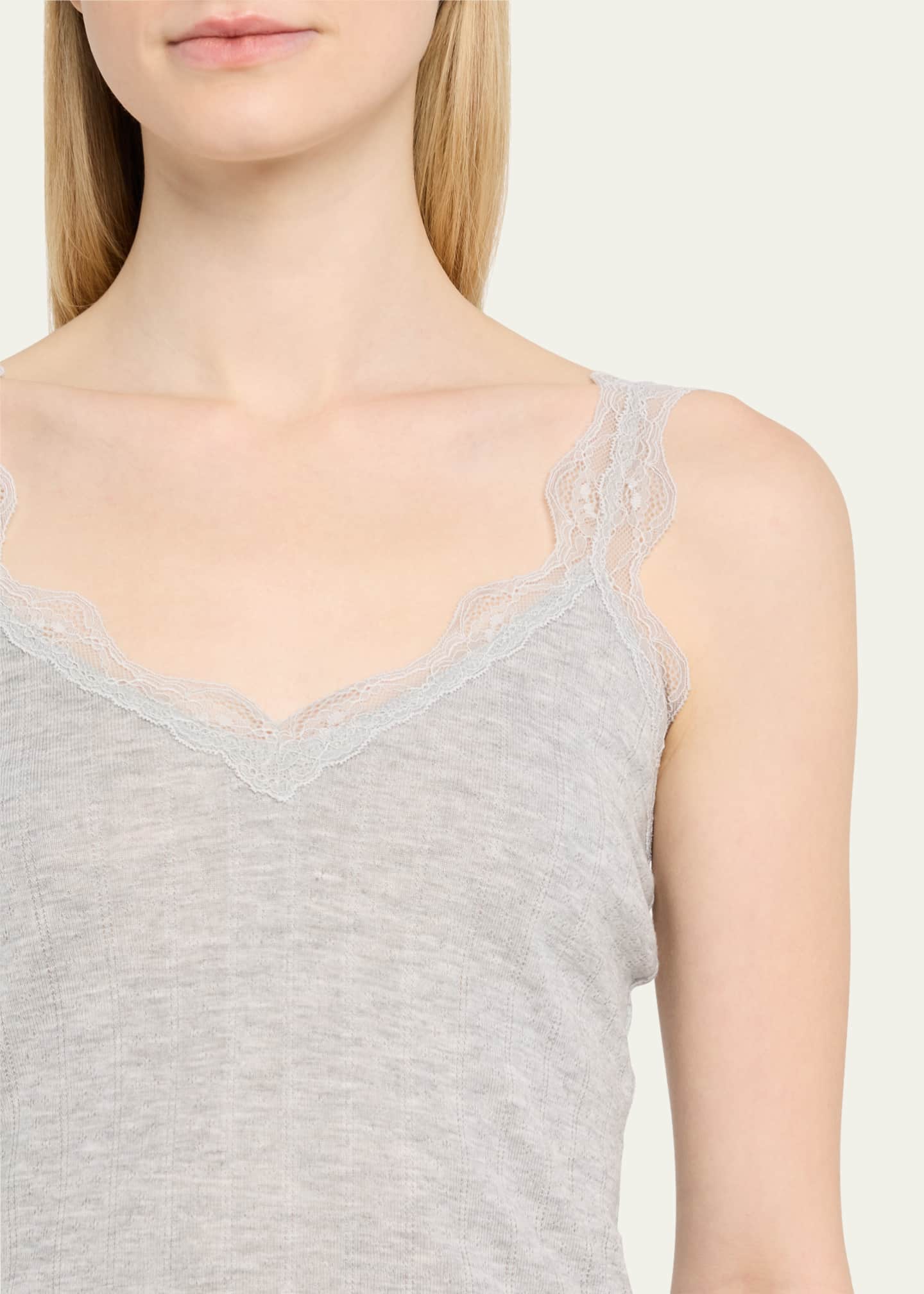 Andine Mariela Lace-Trim Pointelle Tank Image 5 of 5