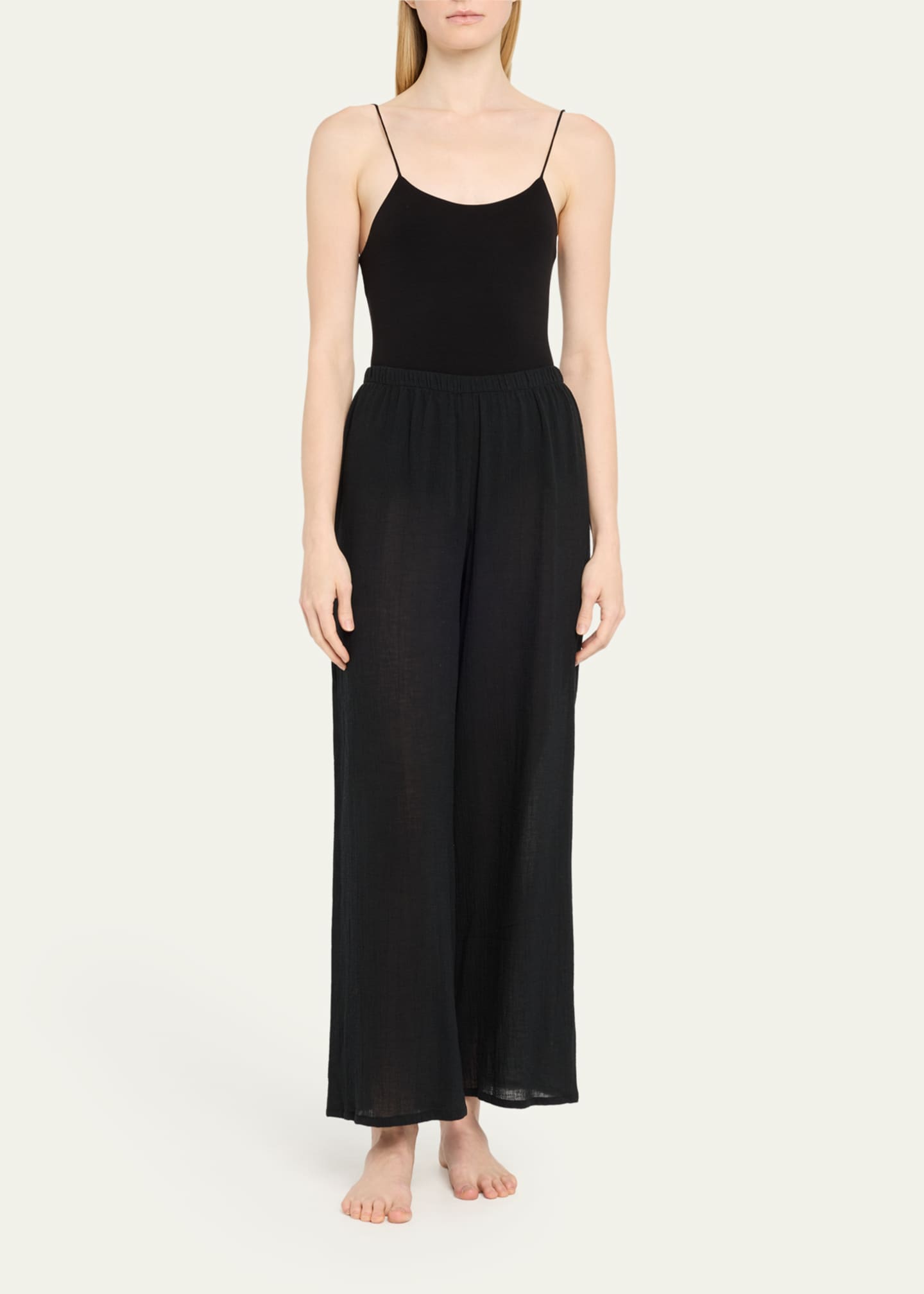 Andine Cavani Wide-Leg Cotton Gauze Pants Image 2 of 5