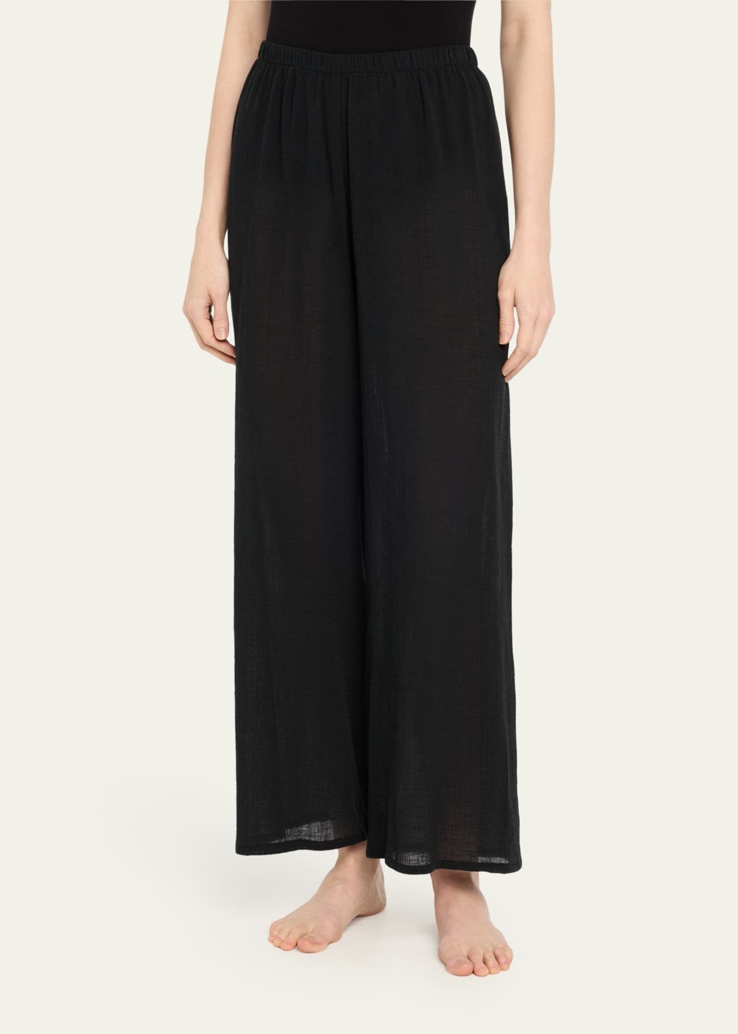 Andine Cavani Wide-Leg Cotton Gauze Pants Image 4 of 5
