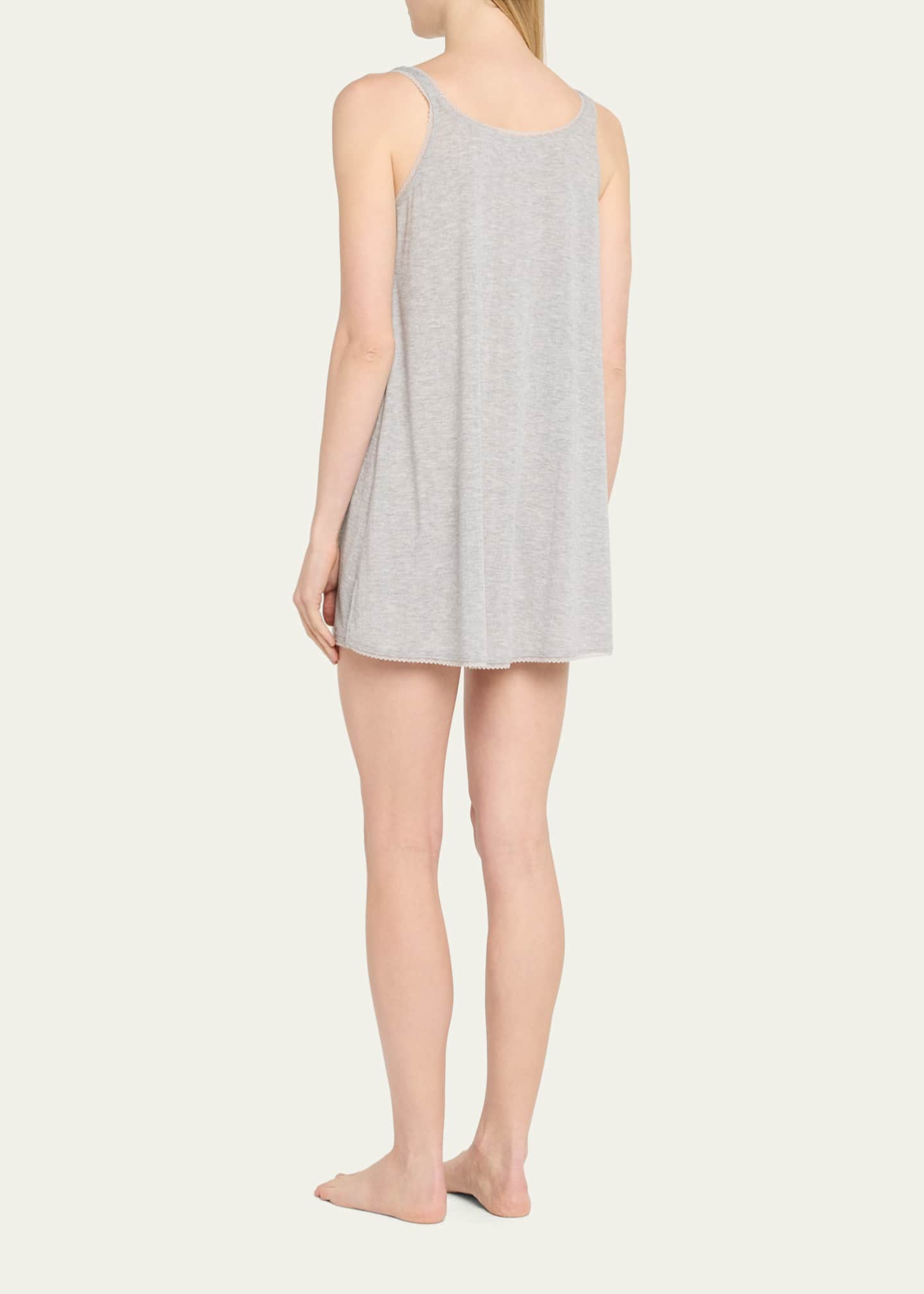 Andine Anzu Lace-Trim Pointelle Chemise Image 3 of 4